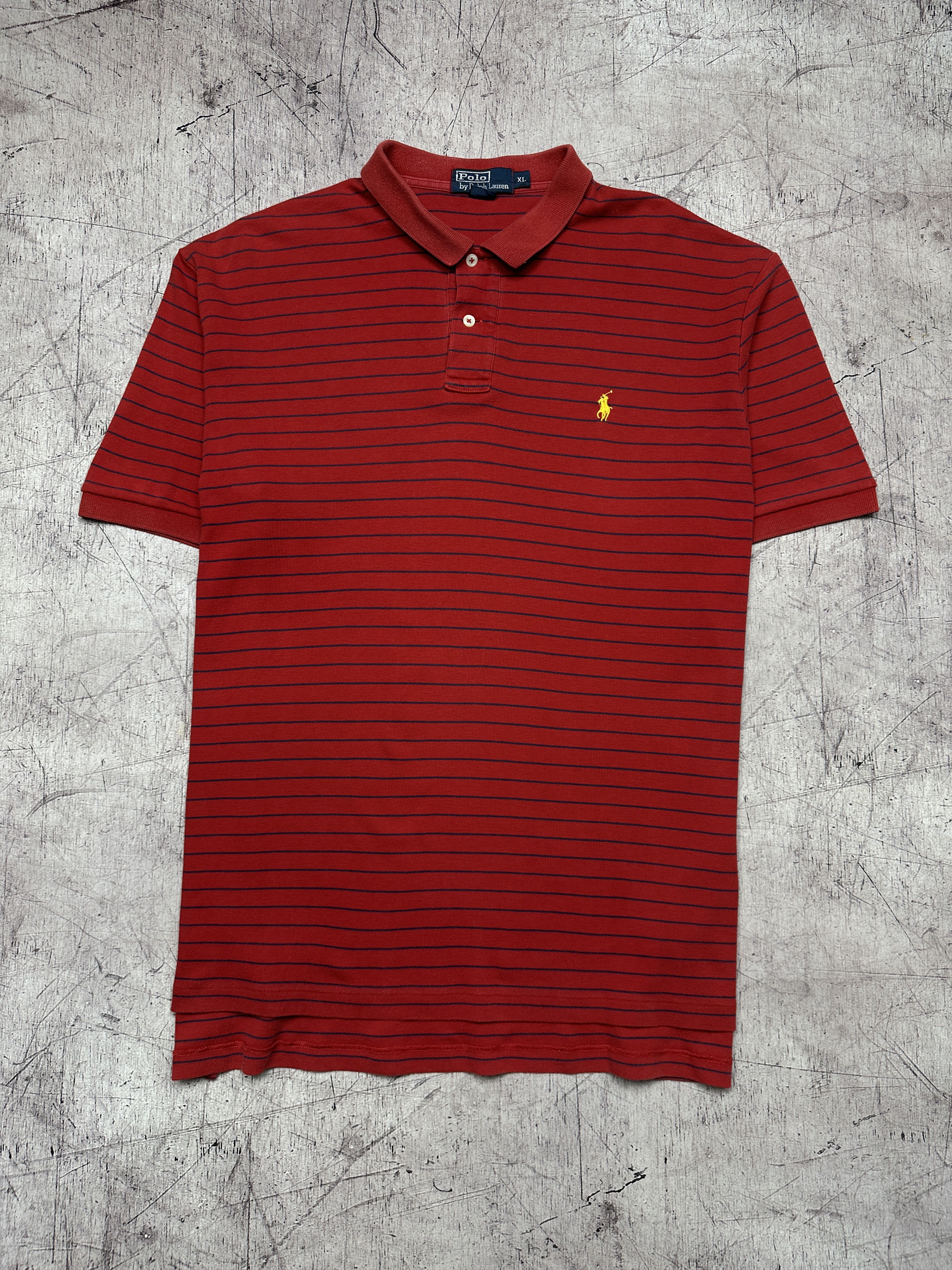 Polo Ralph Lauren Polo Ralph Lauren Vintage Mens Striped Polo Shirt Size US XL / EU 56 / 4 - 1 Thumbnail