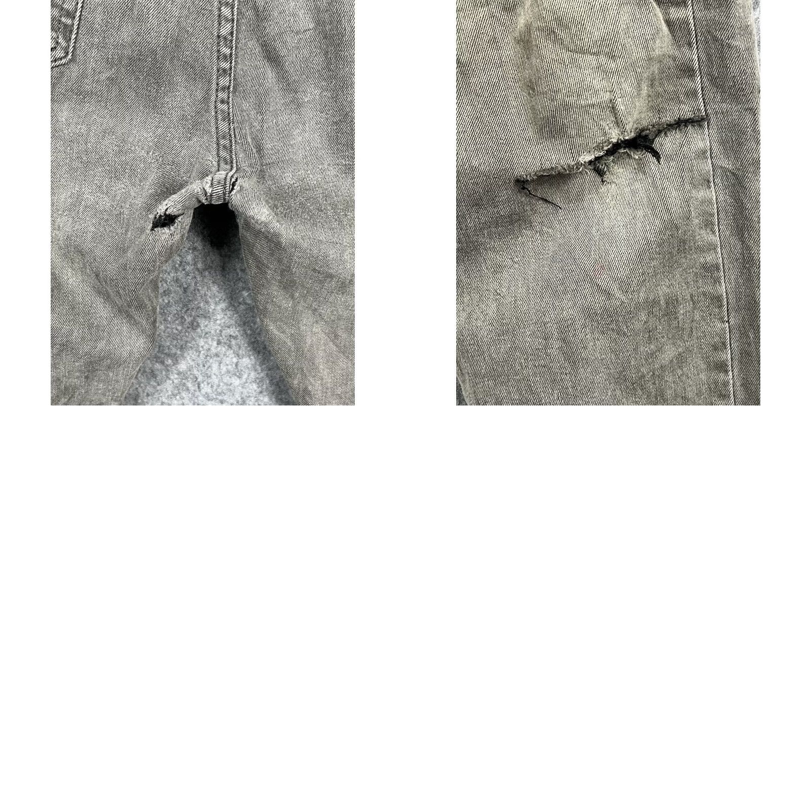 Vintage VINTAGE LEVIS 512 Jeans Slim Tapered 34x34 Distressed Gray Denim 90s Mens Jeans Size US 34 / EU 50 - 8 Thumbnail