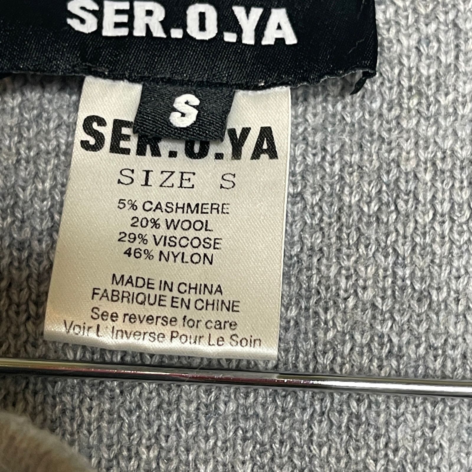 SER.O.YA SEROYA Ser.O.Ya Grey Knitted Cashmere Wool WREN JUMPSUIT M Size 28" / US 6 / IT 42 - 9 Thumbnail