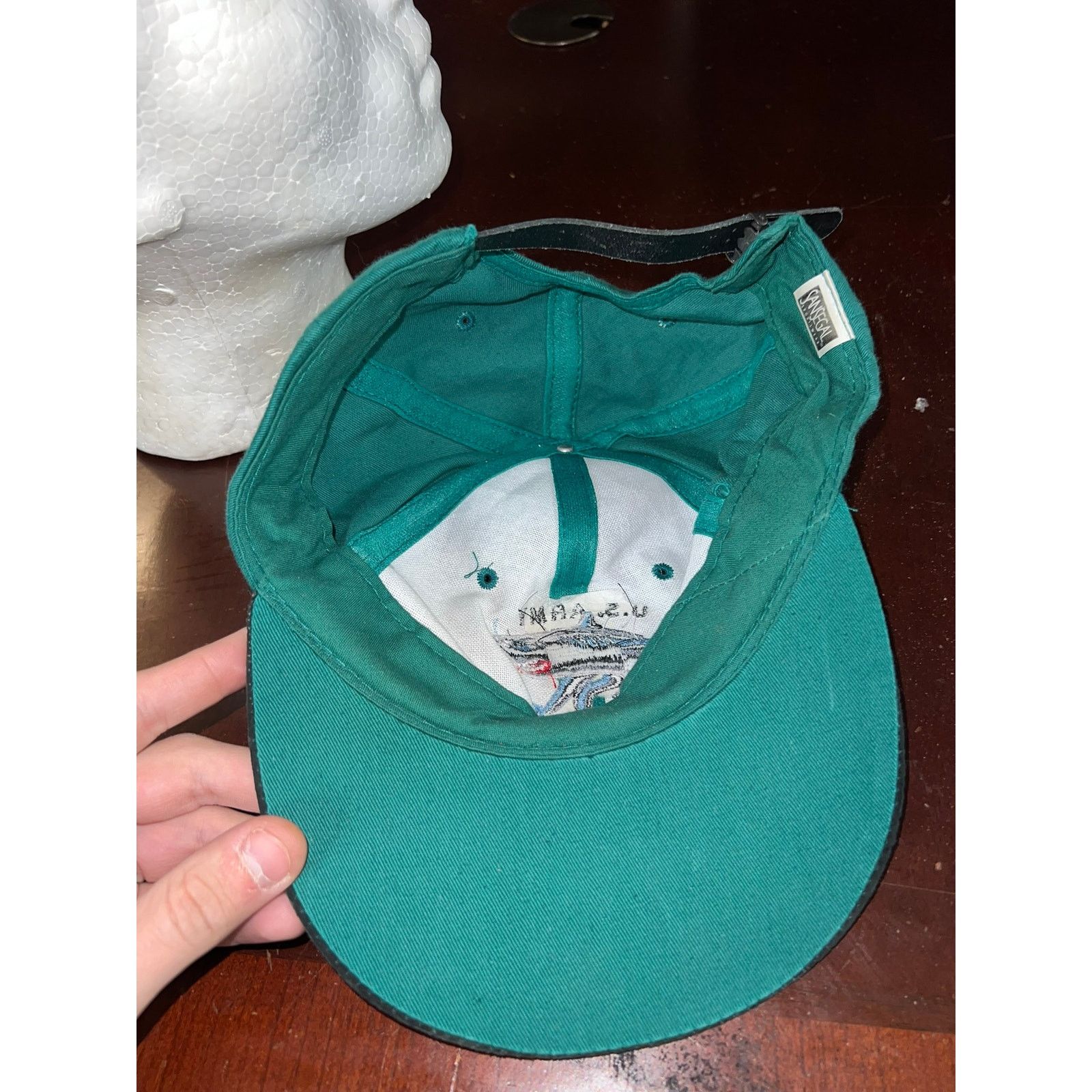 Vintage Vintage US Army Redlands Hat Red Lands Shark Green Sansegal Size ONE SIZE - 7 Thumbnail