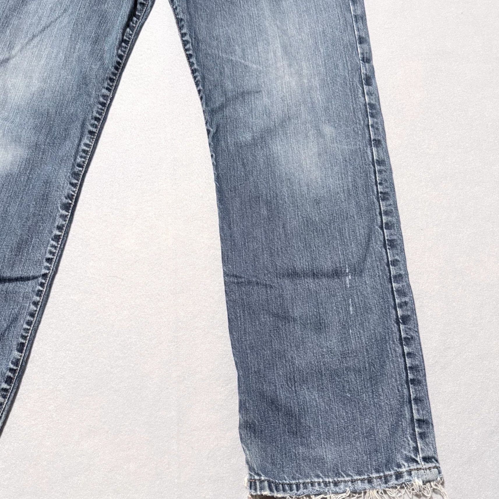 Lucky Brand Lucky Brand Jeans Men Blue Denim Frayed Distressed Classic-Fit Straight 34 Size US 34 / EU 50 - 5 Thumbnail