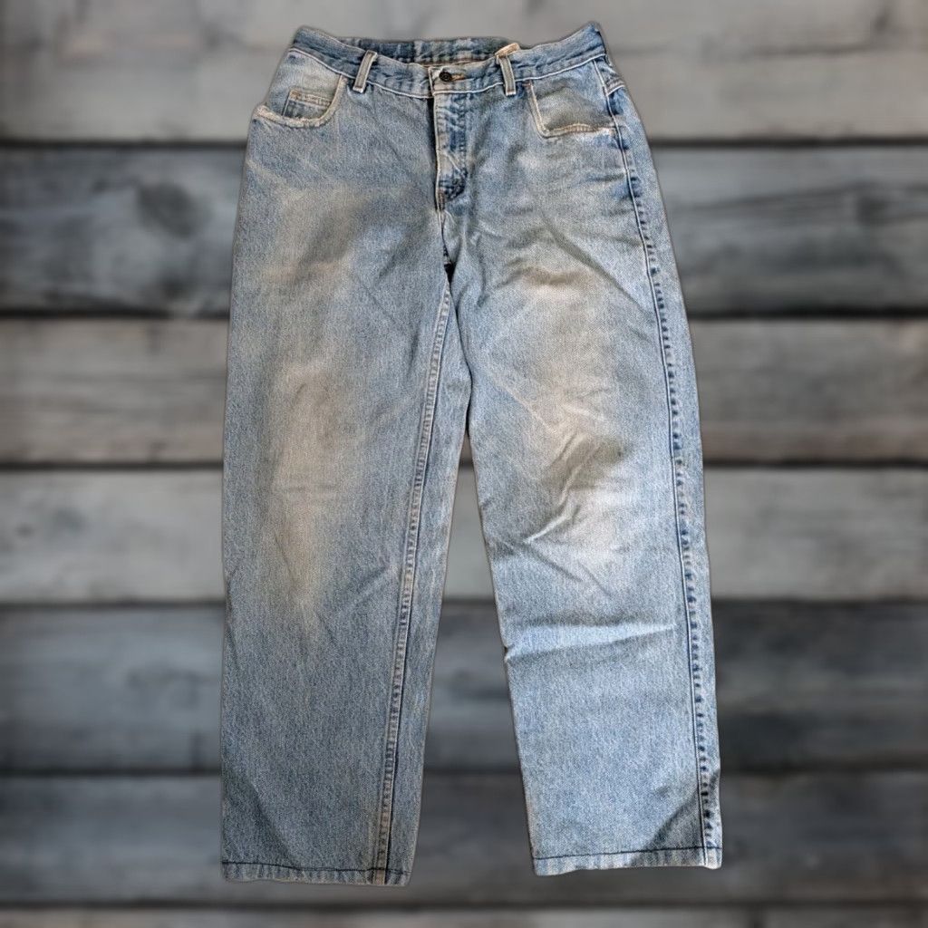 Vintage VINTAGE Aéropostale Jeans Men's 31 Light Wash Blue Denim Distressed 90s Grunge USA Size US 31 - 1 Thumbnail