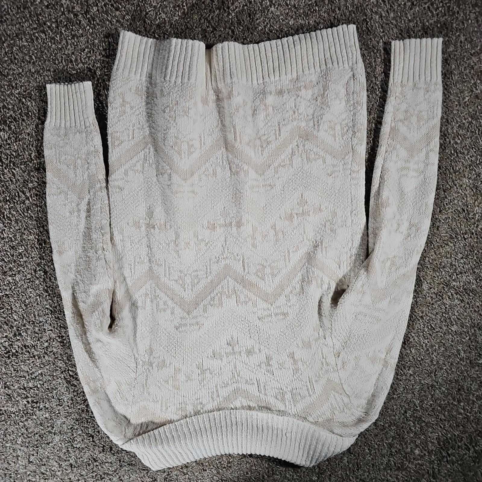 Other Maurices M Ivory Beige Cable Knit Cardigan Size M / US 6-8 / IT 42-44 - 7 Thumbnail