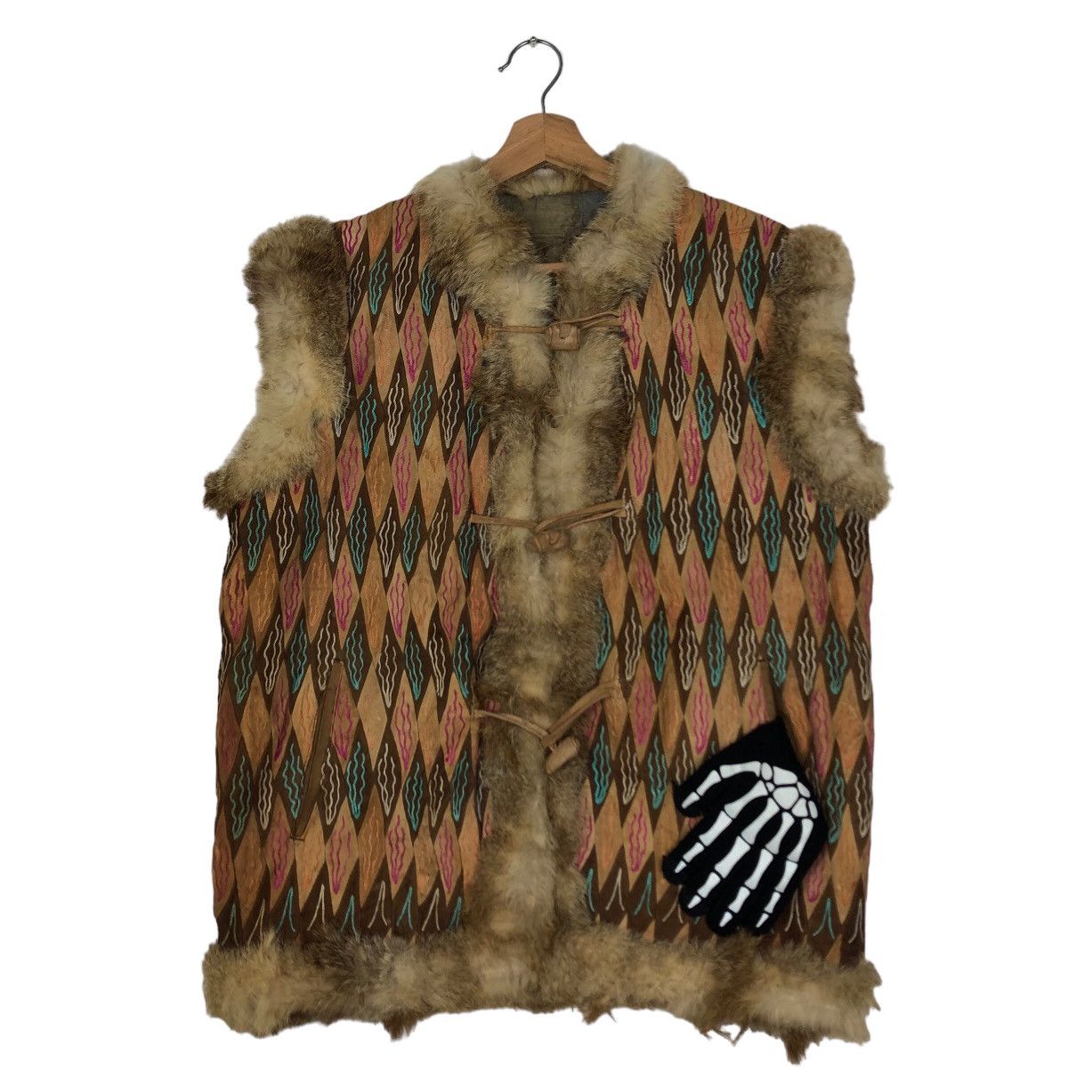 Hysteric Glamour 🔥Vintage Traditional Design Vest Tartan Design Mink Fur Size US M / EU 48-50 / 2 - 2 Thumbnail