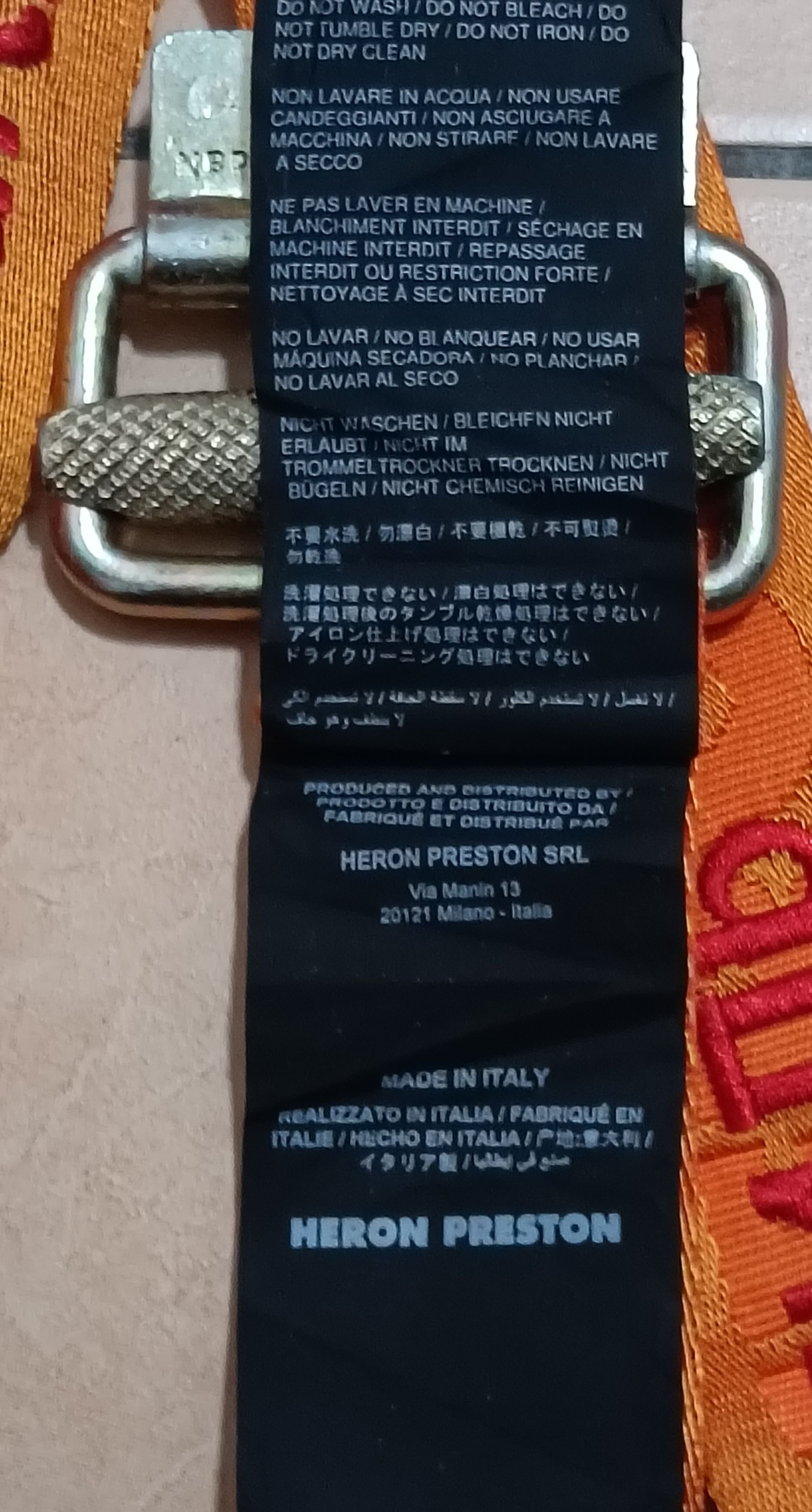 Heron Preston HERON PRESTON EMBROIDERED LOGO INDUSTRIAL JACQUARD BELT Size ONE SIZE - 4 Thumbnail