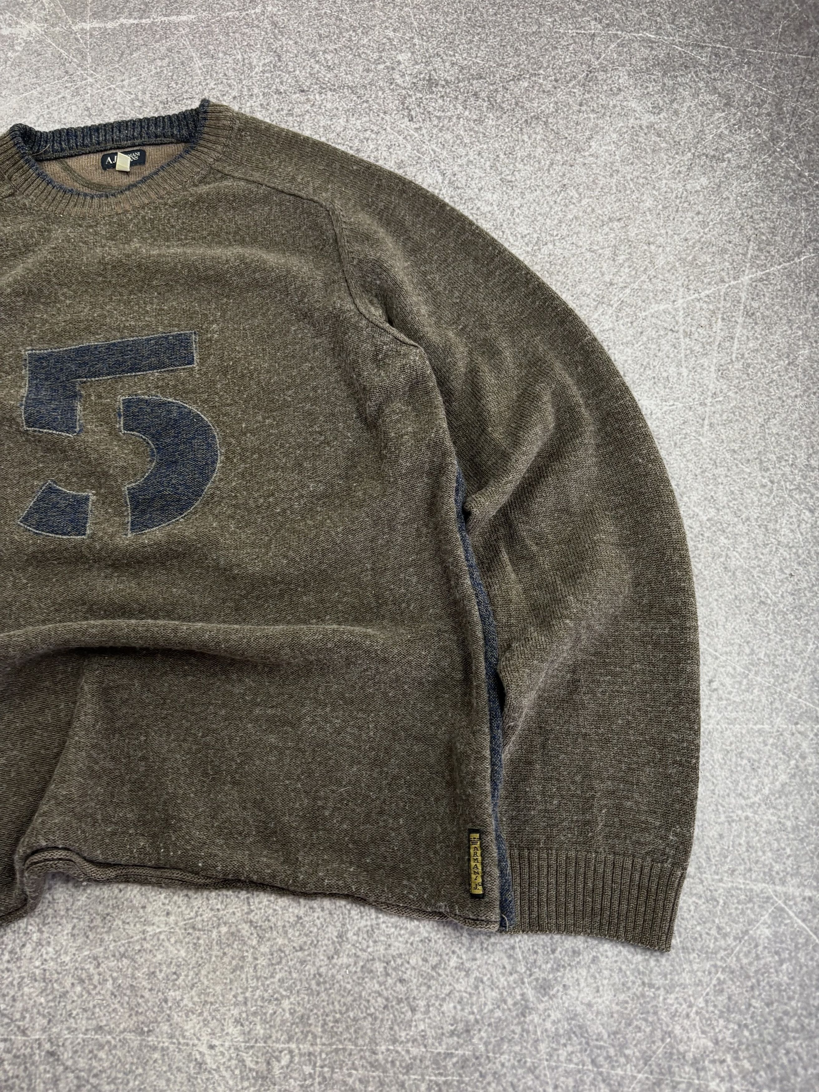 Emporio Armani VTG Cropped Armani Jeans Kapital Style Wool Sweater Size US M / EU 48-50 / 2 - 3 Thumbnail