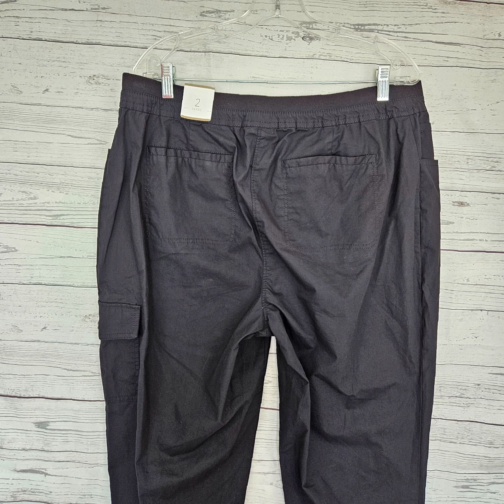 Vintage VINTAGE Chicos Womens Capri Pants L Black Cotton Blend Capri Pants Womens L Black Cotton Blend Size 36" / US 14 / IT 50 - 4 Thumbnail