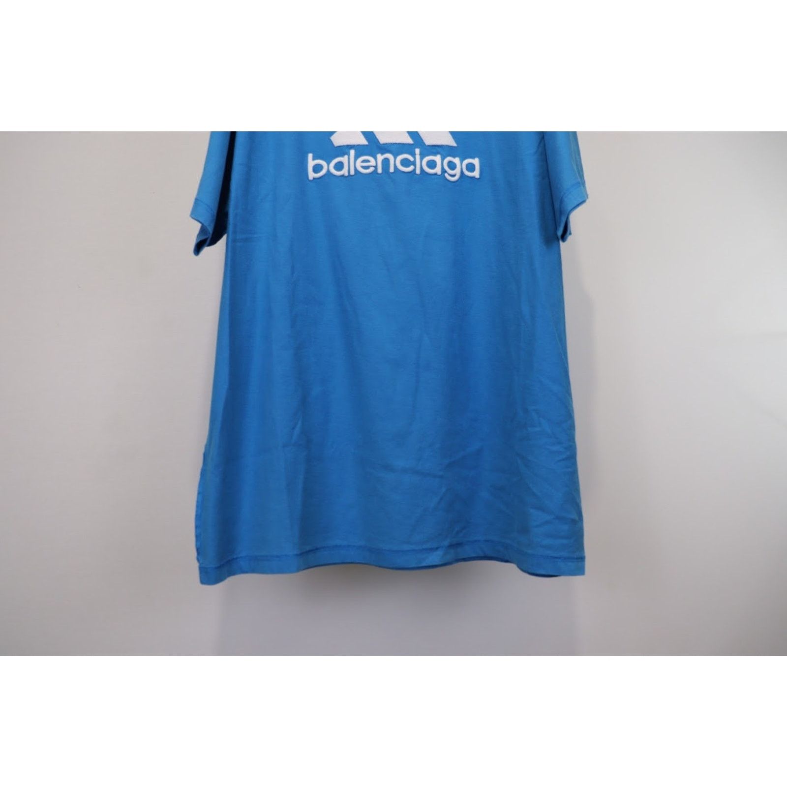 Adidas × Balenciaga o1rshd1 Oversize T-Shirt in Blue Size US XL / EU 56 / 4 - 6 Thumbnail