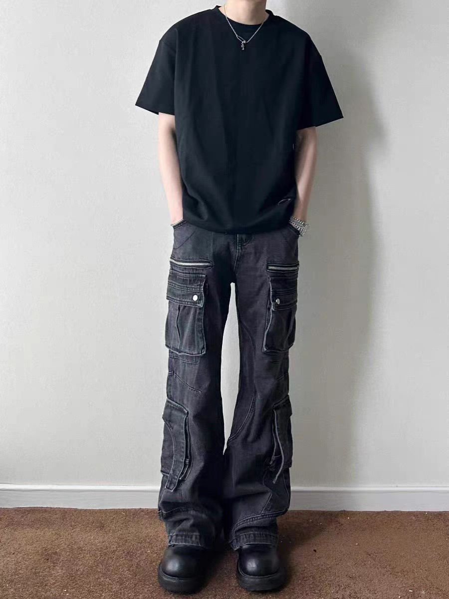 Designer × Vintage Washed vintage street hip hop workwear jeans Size US 28 / EU 44 - 5 Thumbnail
