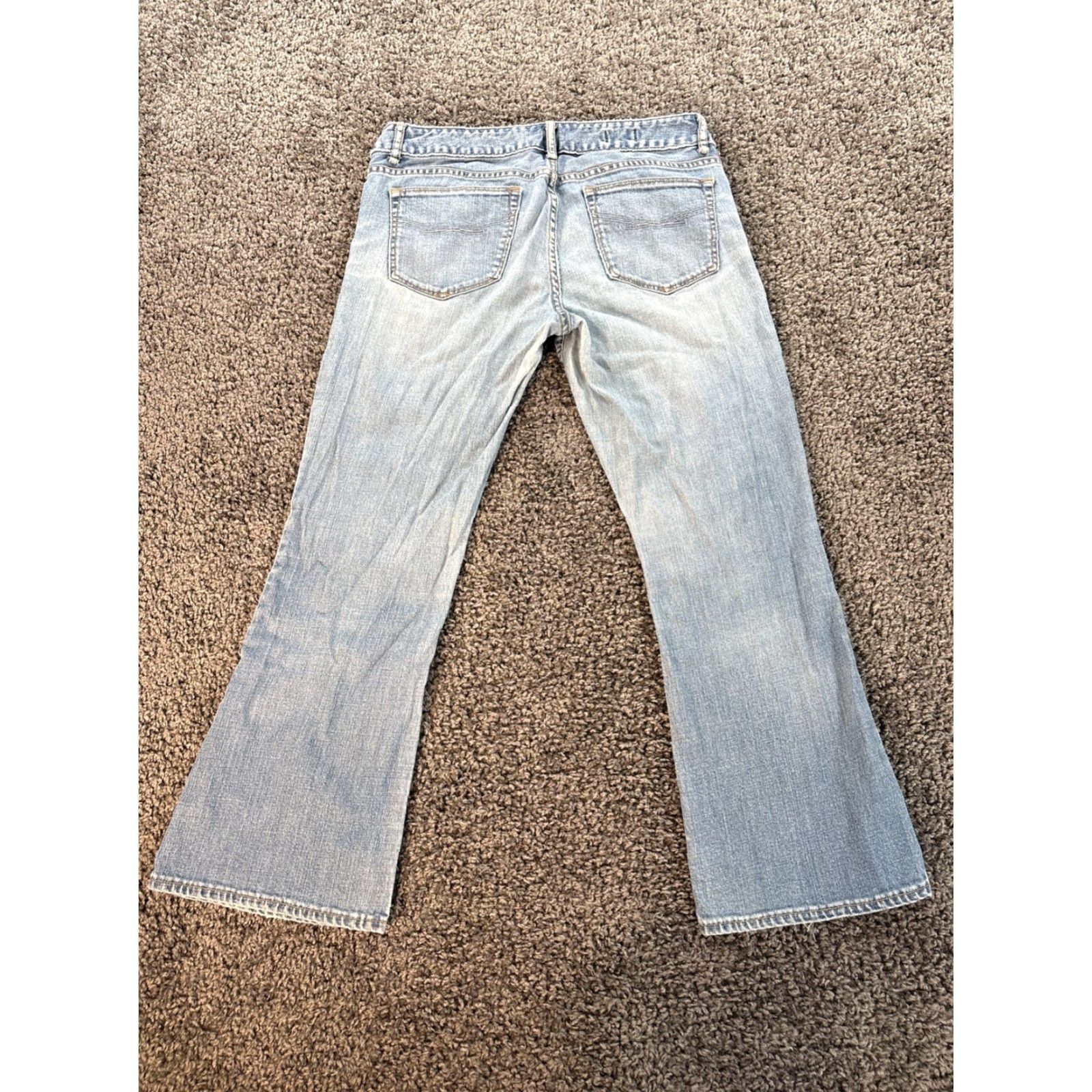 Gap VINTAGE Gap Bootcut Jeans Women Distressed Denim 32x28 Light Blue 12 Regular Inseam 28"} Size 34" / US 12 / IT 48 - 7 Thumbnail