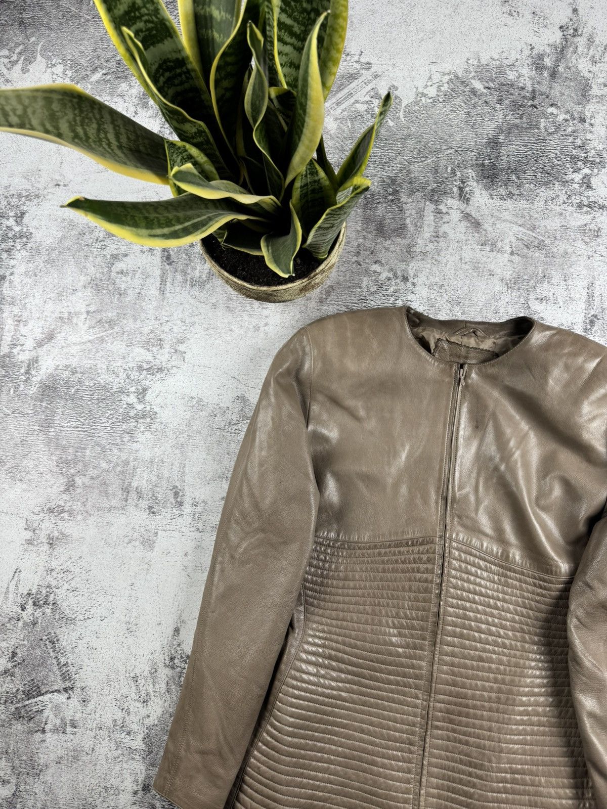 Claude Montana CLAUDE MONTANA VEST AGNEAU PLONGE 80S LEATHER COAT JACKET Size XL / US 12-14 / IT 48-50 - 4 Thumbnail