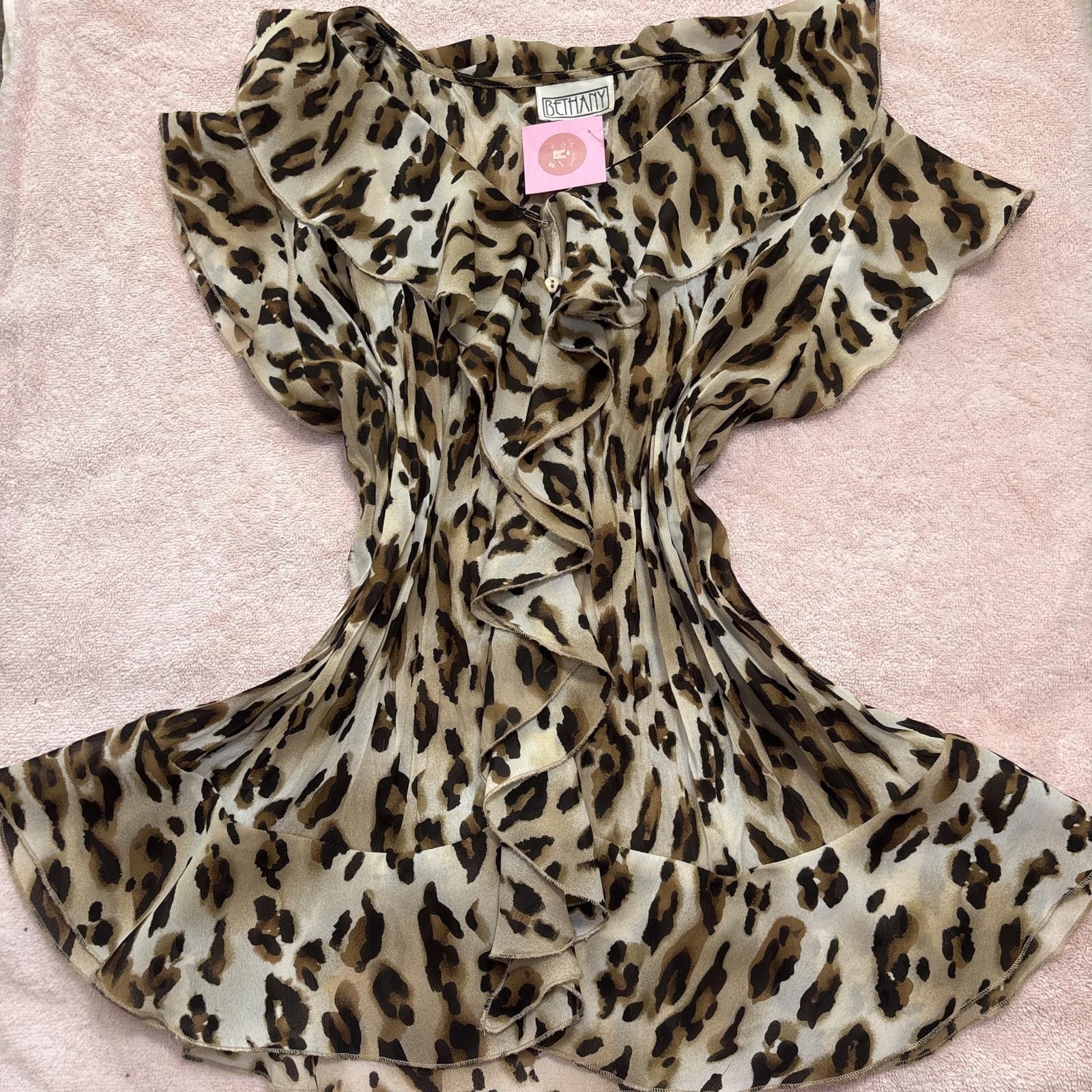 Other y2k cheetah print ruffle blouse Size XL / US 12-14 / IT 48-50 - 1 Thumbnail