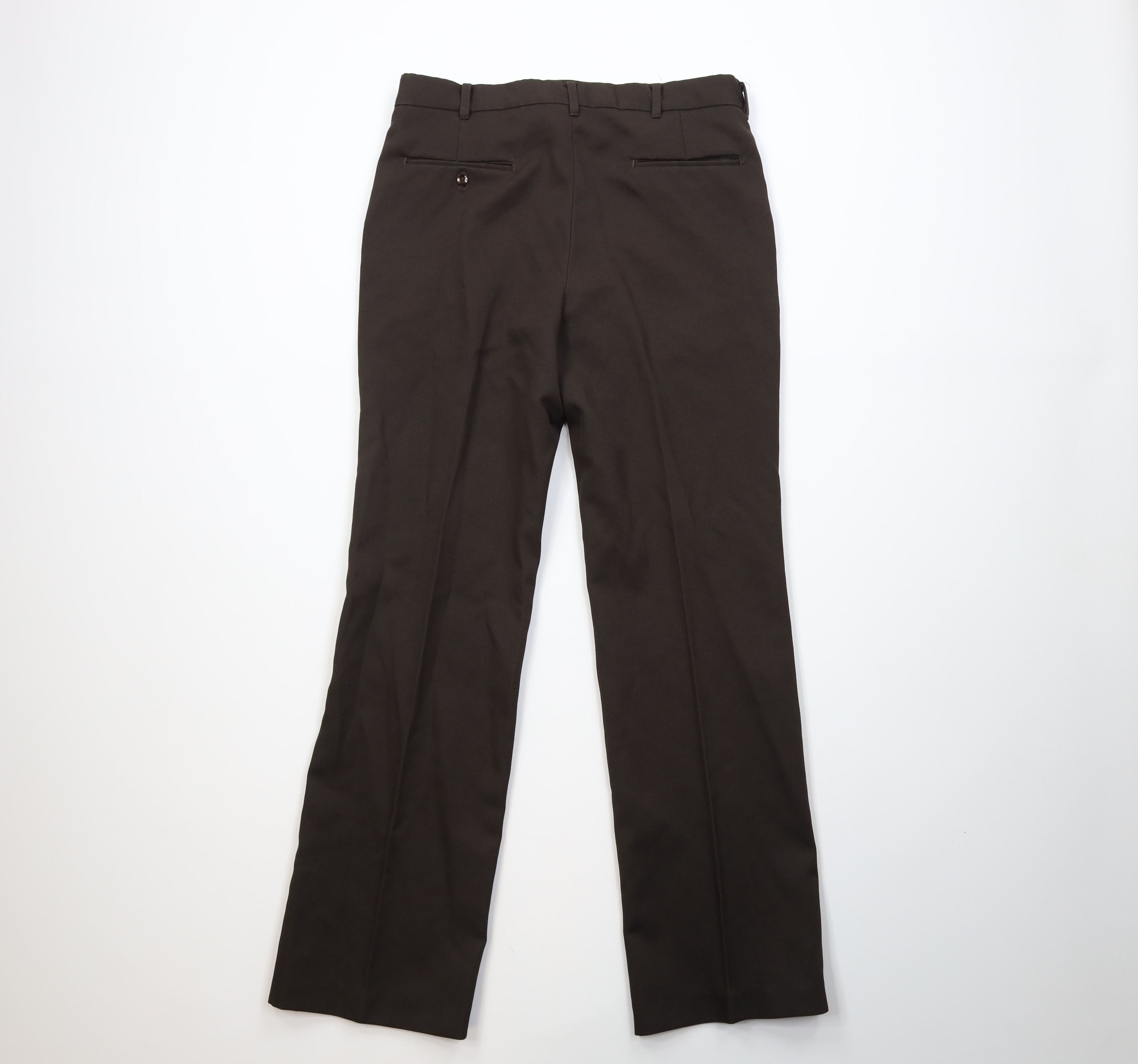 Vintage Vintage 70s Streetwear Flared Wide Leg Chino Pants Brown USA Size US 34 / EU 50 - 9 Thumbnail
