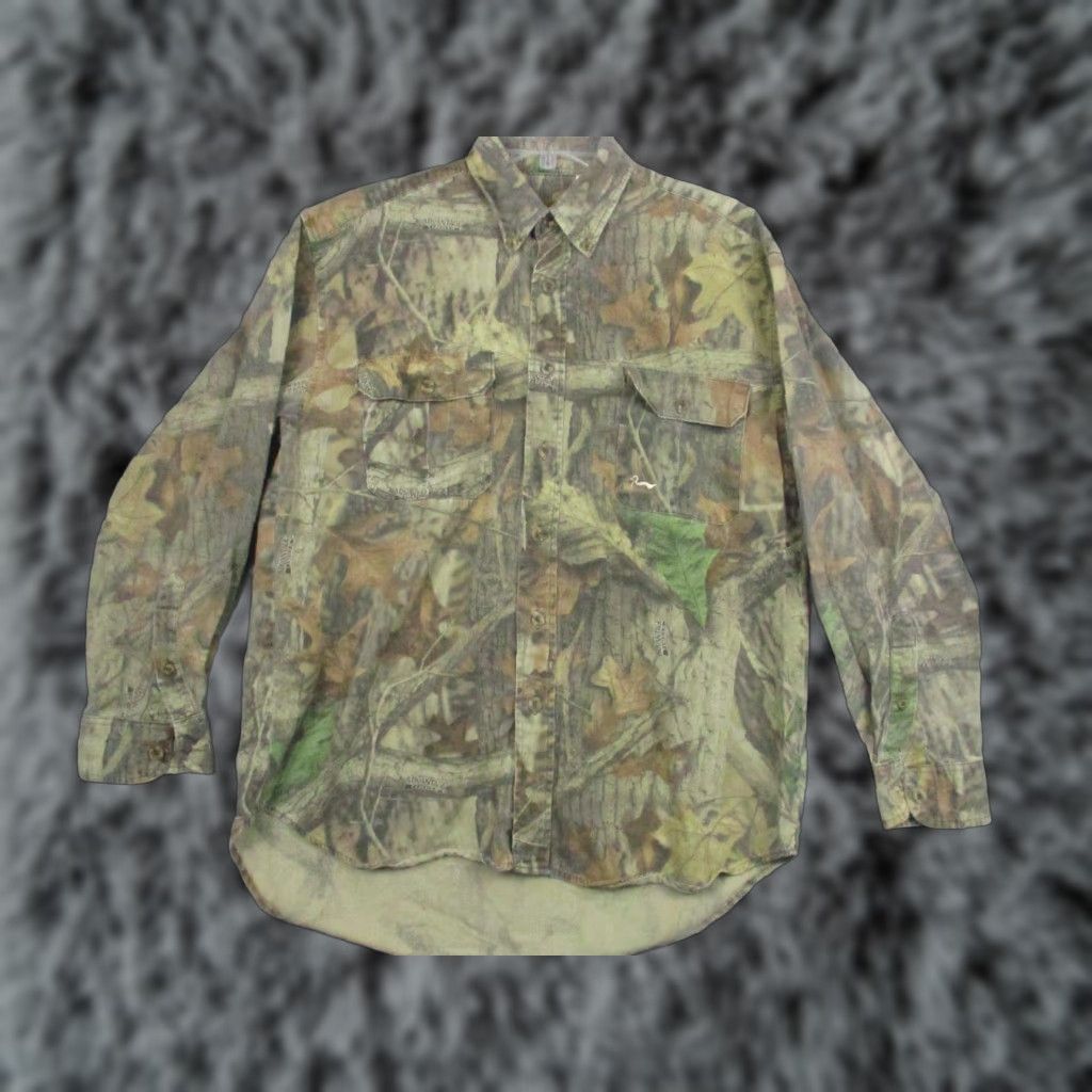 Vintage VINTAGE Duxbak Shirt Mens Medium Advantage Timber Camo Hunting Long Sleeve Button Down Size US M / EU 48-50 / 2 - 1 Thumbnail