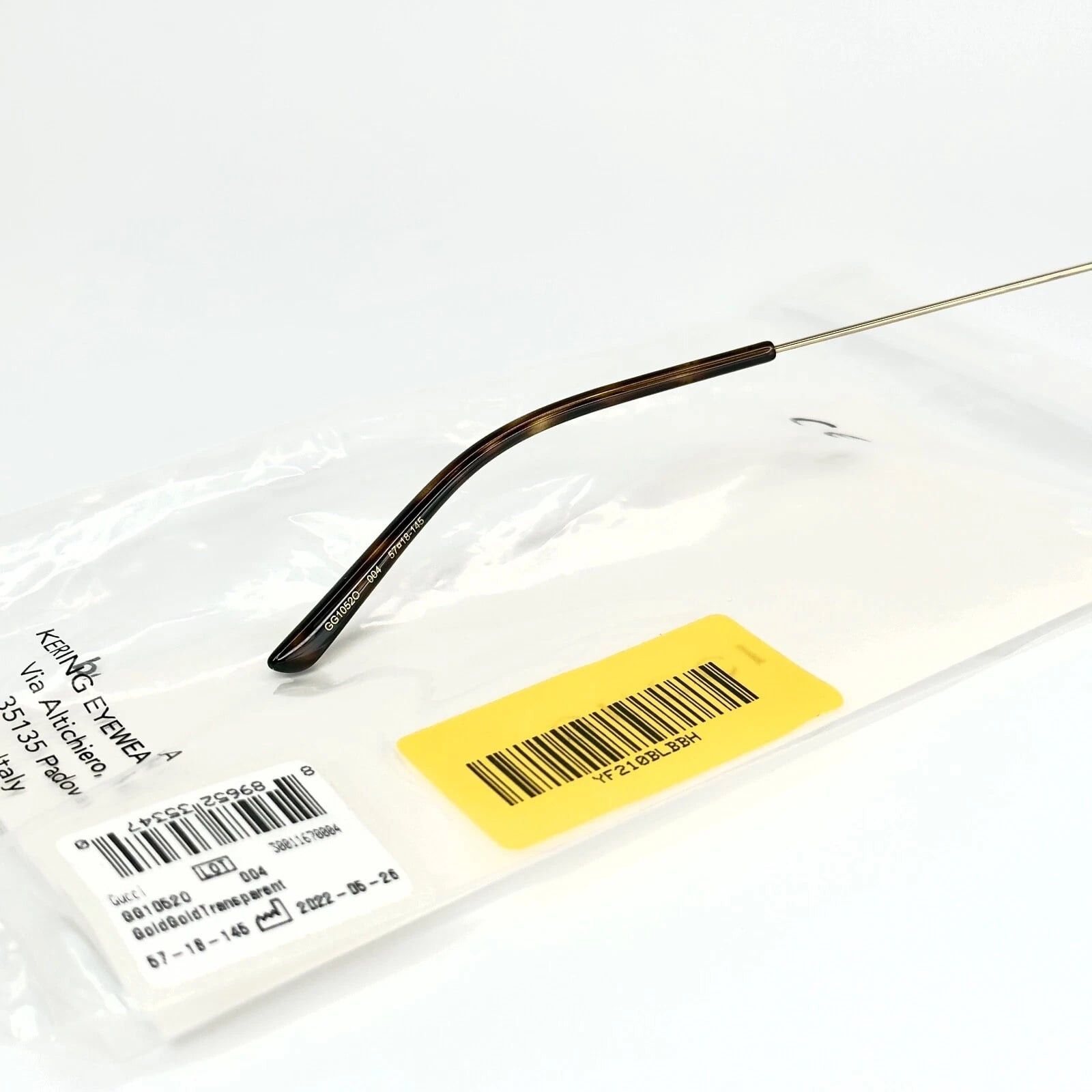 Gucci GUCCI GG1052O 1052 Gold Classic Stripe Logo Eyeglasses 004 Size ONE SIZE - 2 Thumbnail