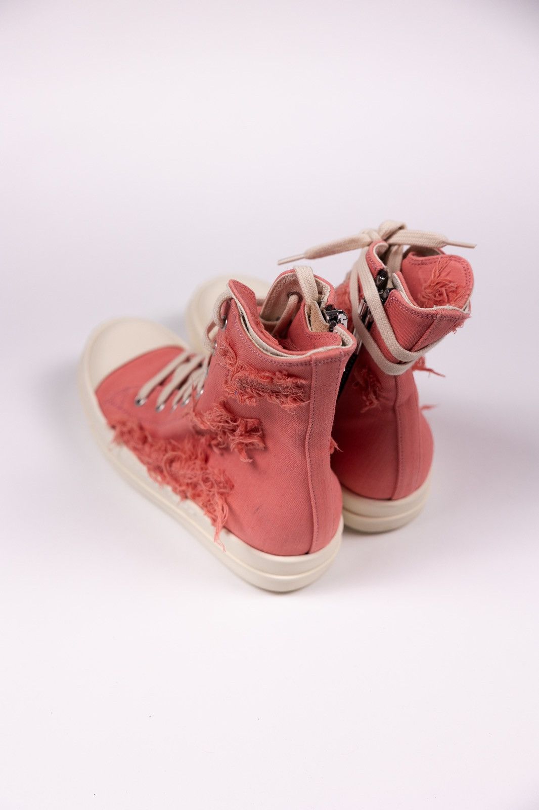 Rick Owens × Rick Owens Drkshdw Rick Owens DRKSHDW Slashed High Top Sneakers Size US 5 / IT 35 - 2 Thumbnail