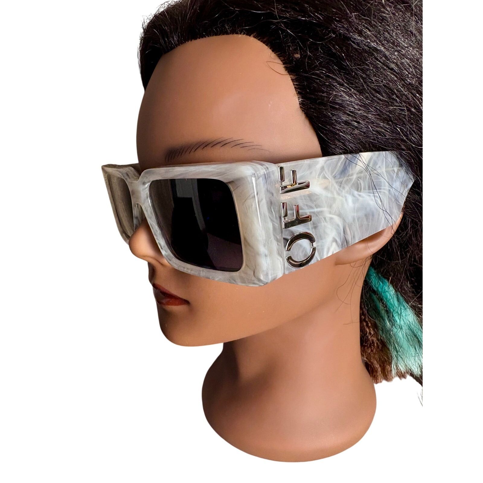 Off-White NEW Off-White Unisex Sunglasses - Milano, Marble Gray. Size ONE SIZE - 3 Thumbnail