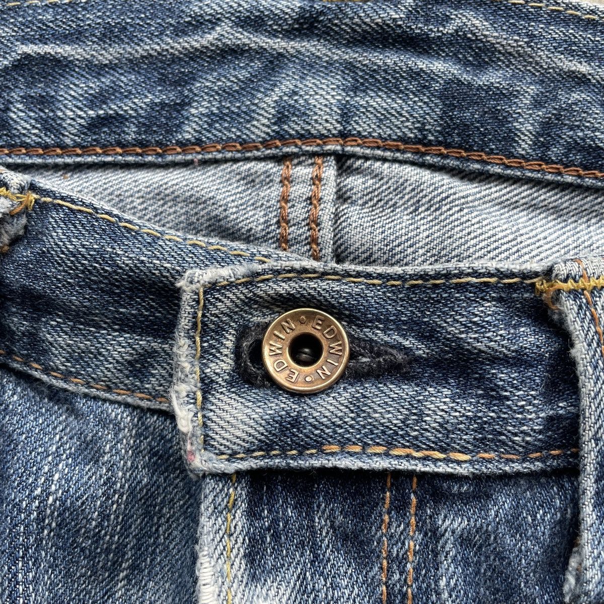 Edwin × Jean × Vintage Vintage Faded Edwin 505 Orange Tag Jeans Pants Distressed Size US 34 / EU 50 - 6 Thumbnail