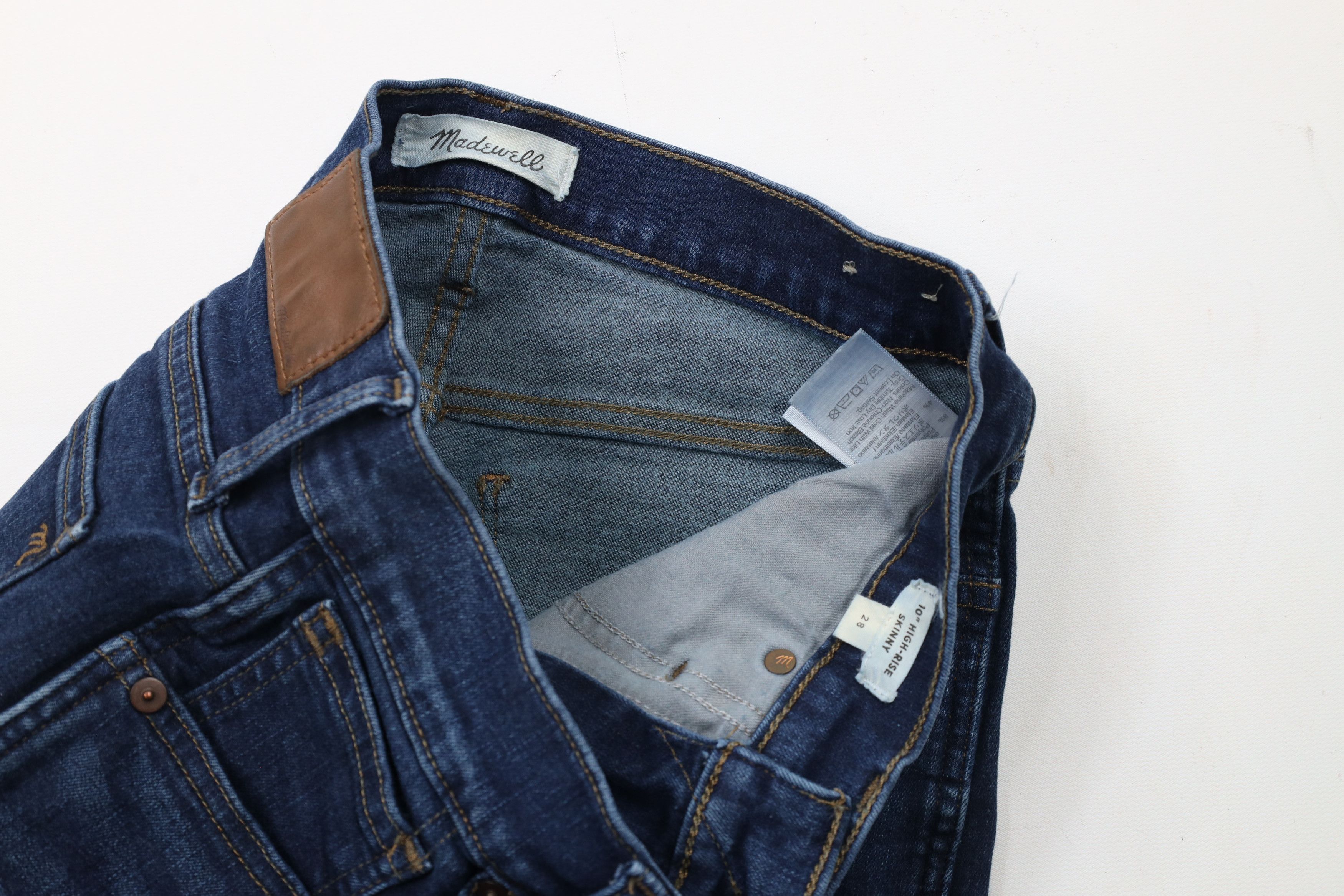 Madewell × Vintage Madewell High Rise Skinny Leg Stretch Denim Jeans Pants Blue Size 28" / US 6 / IT 42 - 6 Thumbnail