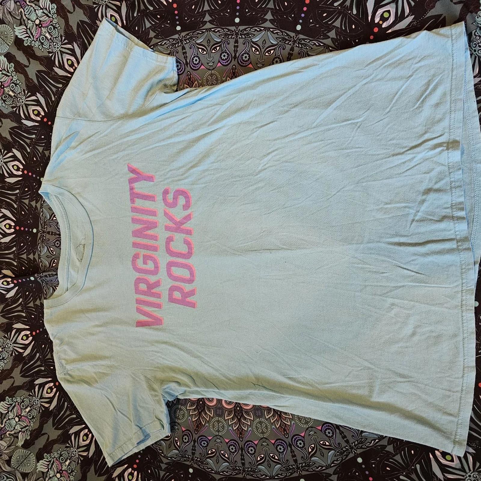 Designer Virginity Rocks Pink and Blue T-shirt Size US L / EU 52-54 / 3 - 3 Thumbnail
