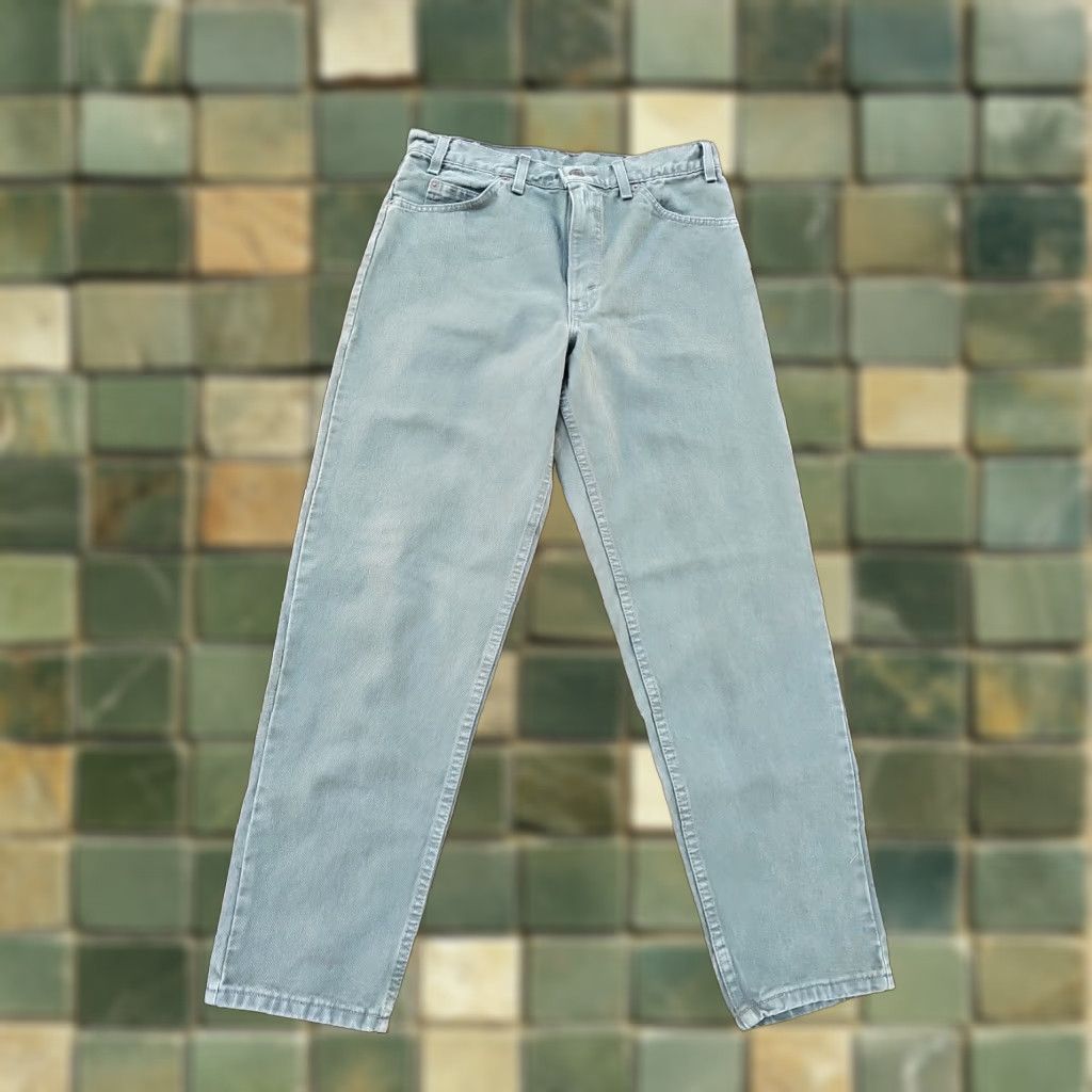 Levi's VINTAGE Levi's 550 Jeans Tapered 33x30 Green Denim 5-Pocket USA Made Men Regular XS? Size US 33 - 1 Thumbnail