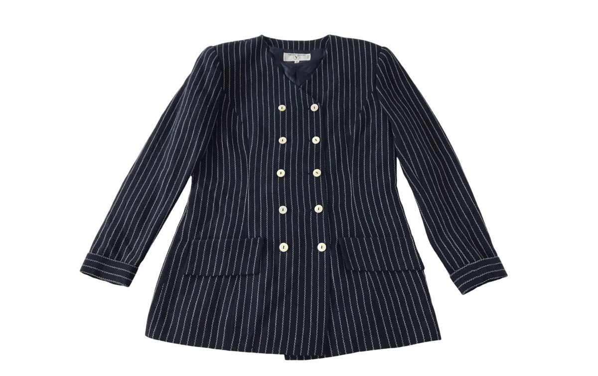 Valentino Valentino Garavani Pinstripe Double Breasted Blazer Coat Size M / US 6-8 / IT 42-44 - 1 Thumbnail