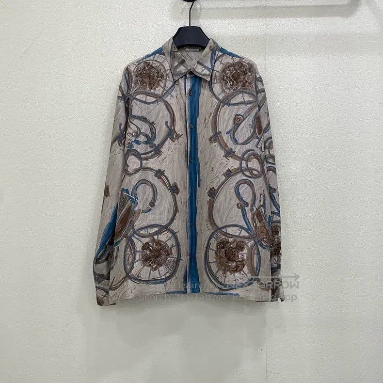 Hermes Hermes size 43 Printed Long Sleeve Shirt Size US XS / EU 42 / 0 - 1 Thumbnail