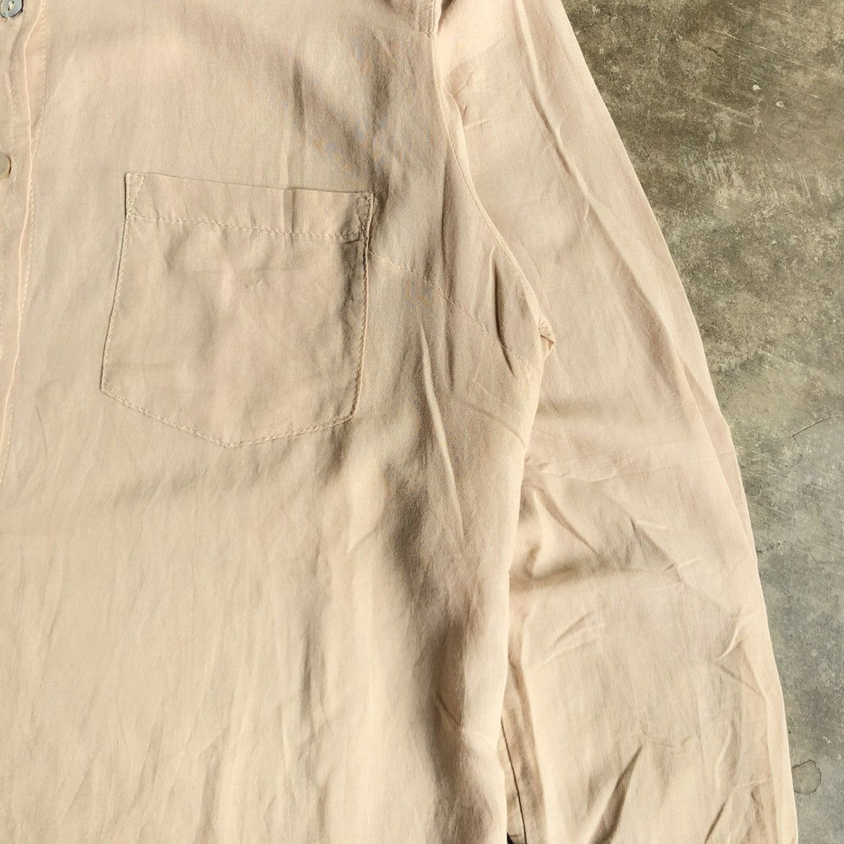 2000s GOA Soft Light Weight Shirt Button Up Beige Lgb