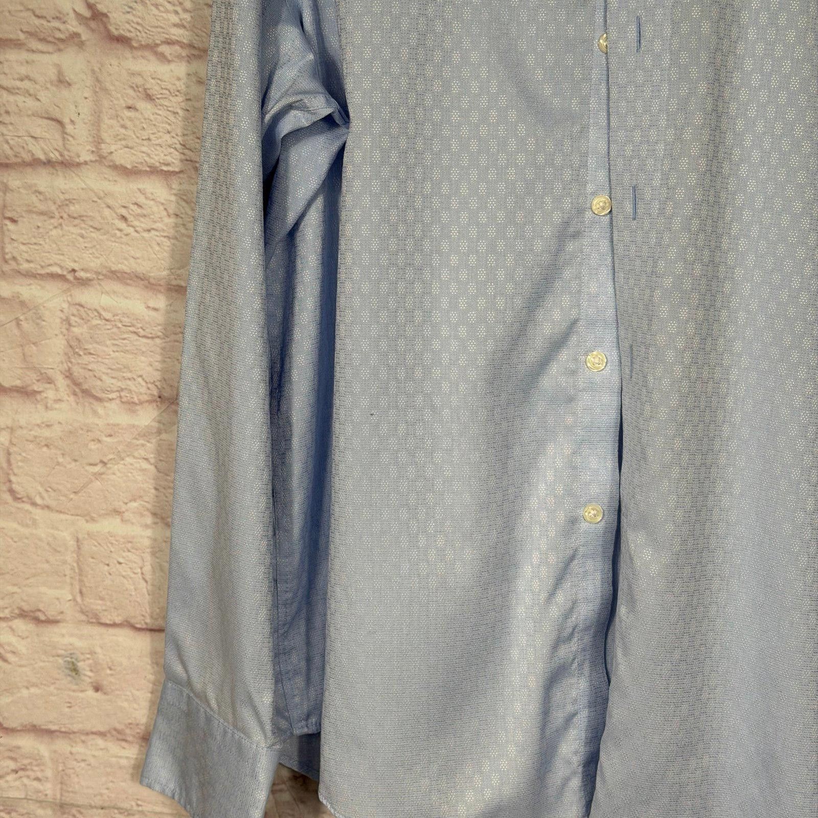 Other Egara Men's Non-Iron Light Blue Dress Shirt Large Size 42R - 3 Thumbnail