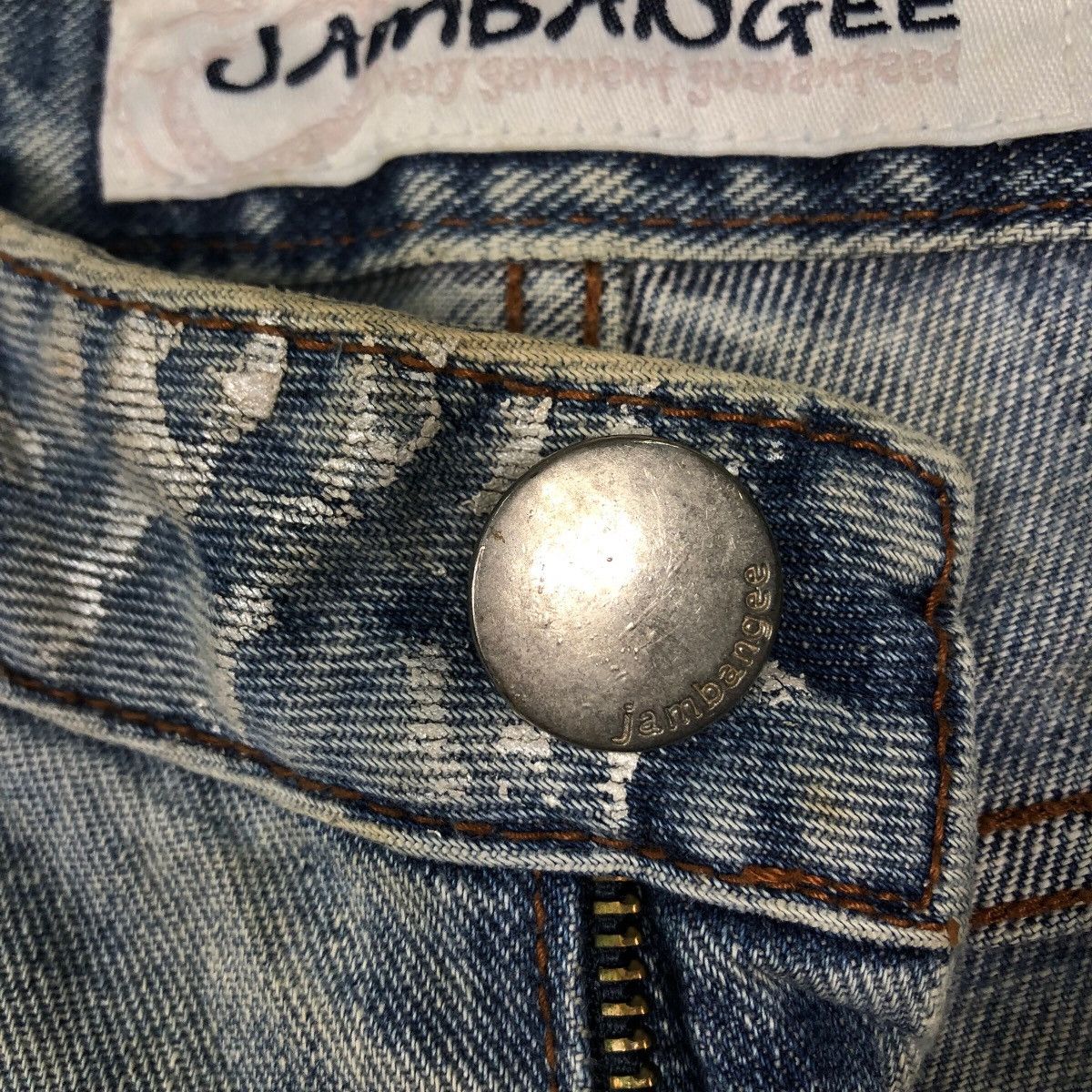Japanese Brand VINTAGE DENIM JEANS DISTRESSED DESIGN JAMBANGEE ISSEYMIYAKE Size US 30 / EU 46 - 18 Thumbnail