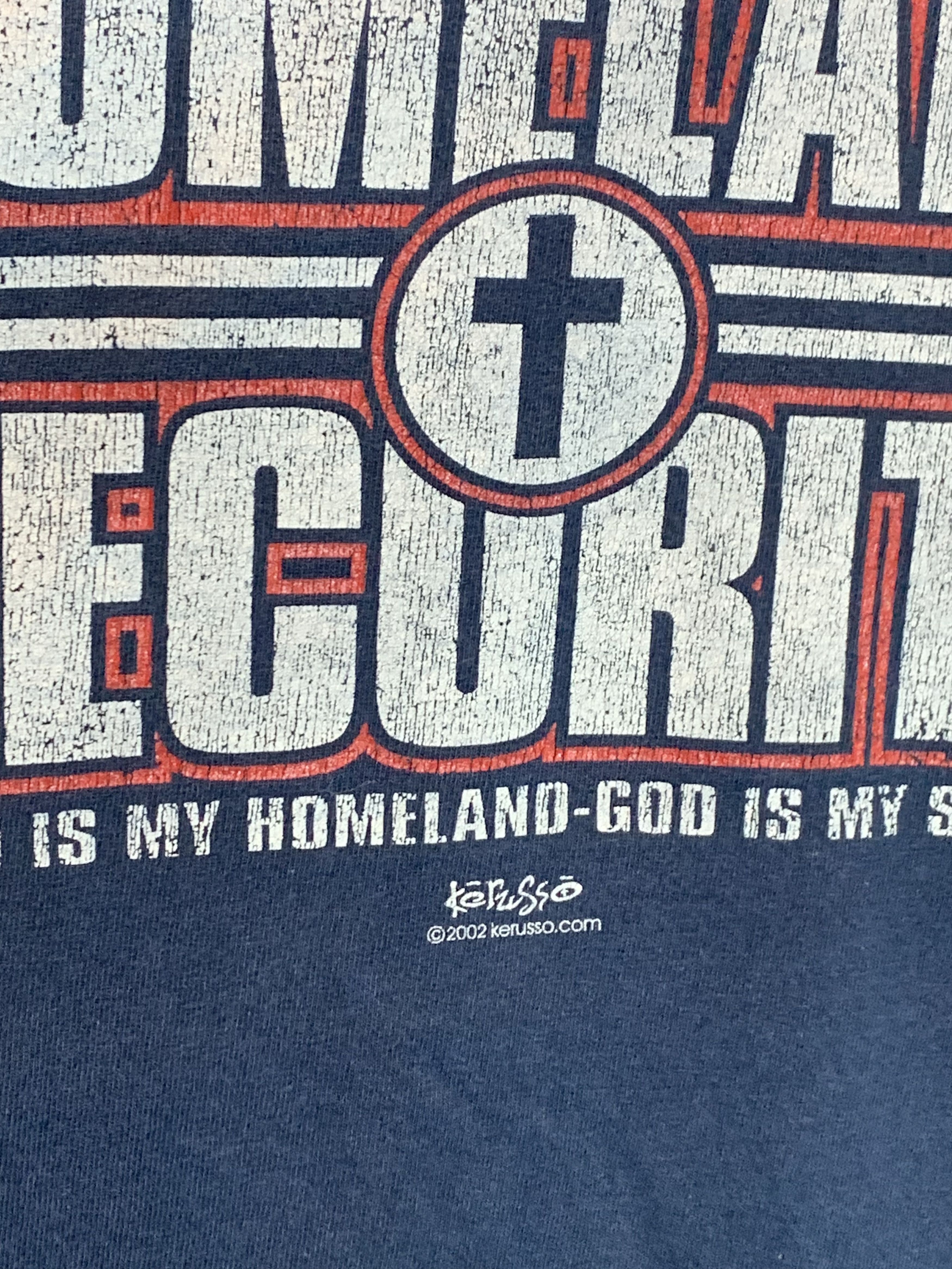 Vintage RARE Vintage Jesus Homeland Security Christian Kerusso Shirt Size US L / EU 52-54 / 3 - 5 Thumbnail