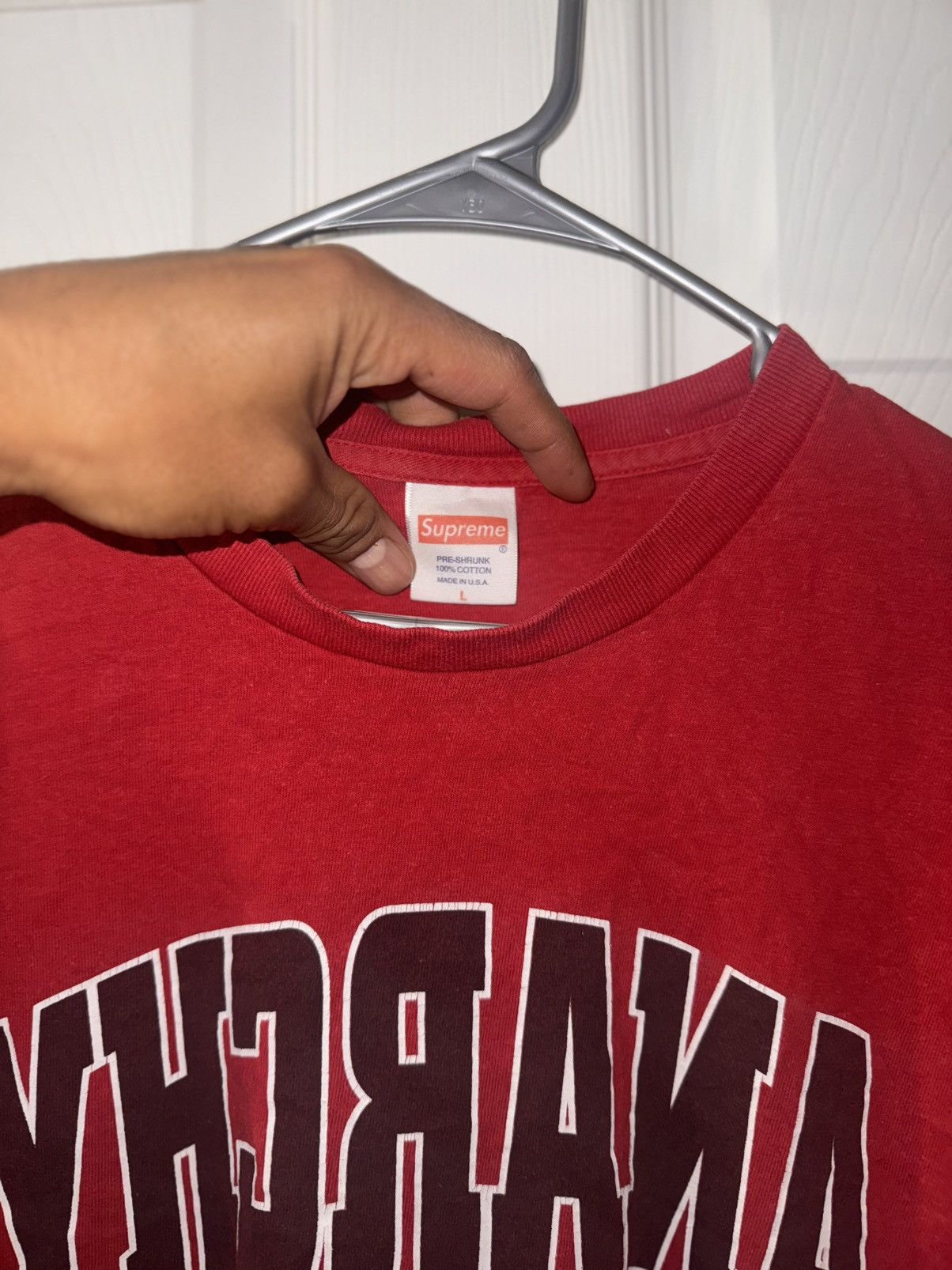 Supreme Supreme anarchy tee Size US L / EU 52-54 / 3 - 4 Thumbnail
