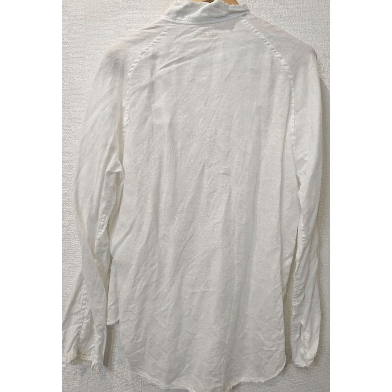 Kapital KAPITAL Shirt XL White Cotton Band-collar Long Sleeve Button-Up Mens with 4 Pockets Size US XL / EU 56 / 4 - 4 Thumbnail