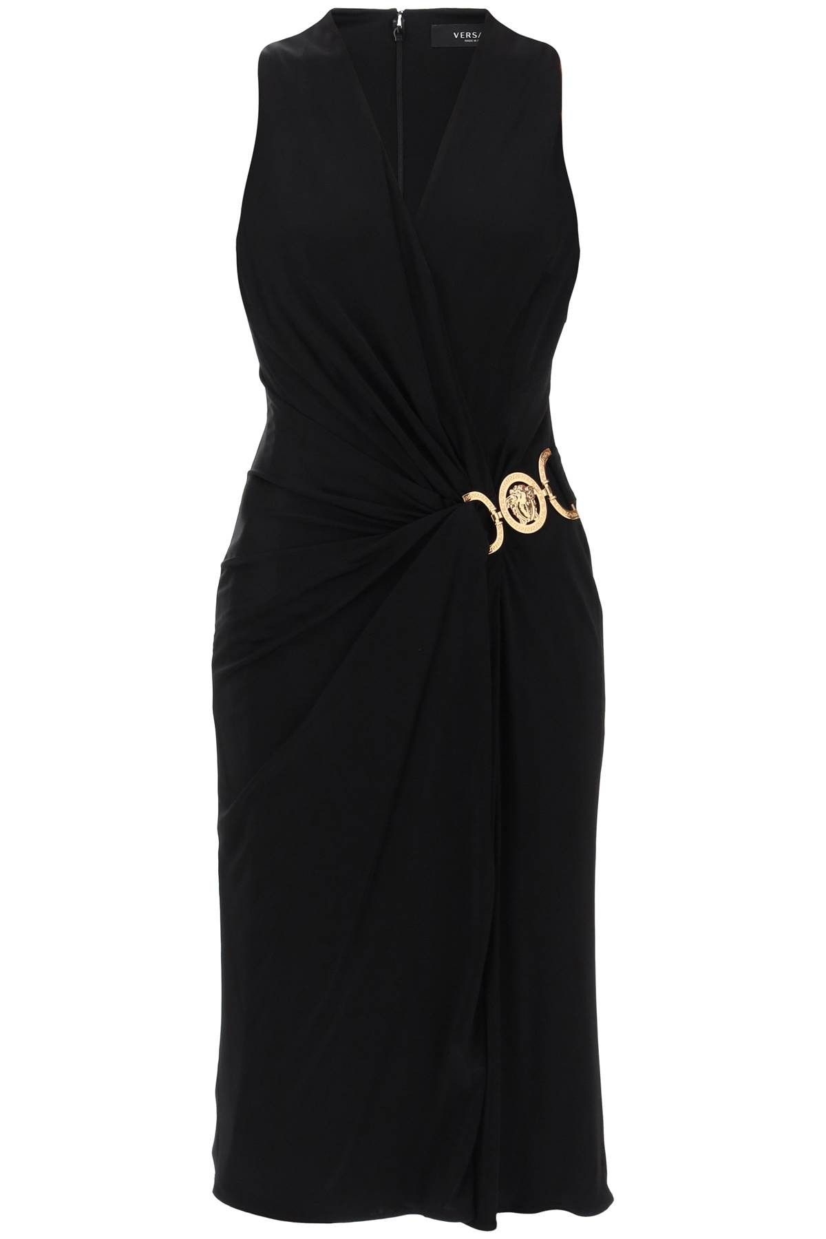 image of Versace Medusa '95 Midi Dress in Nero, Women's (Size Small)