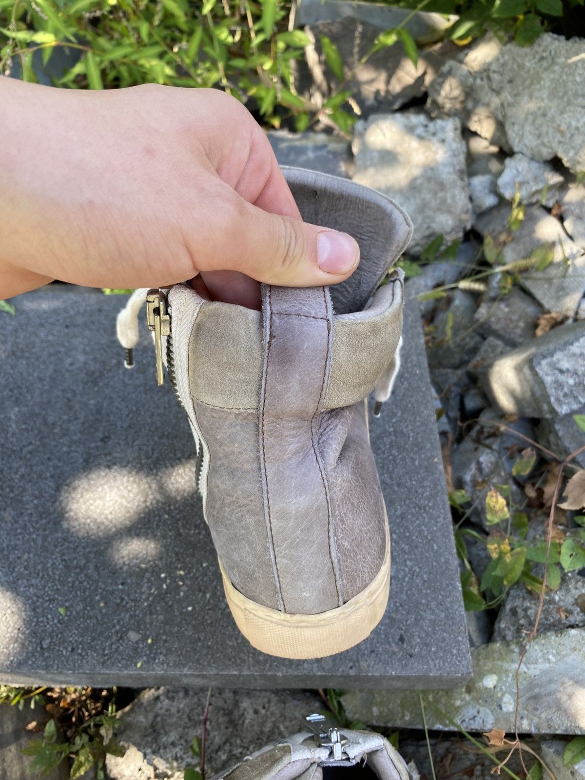 Allsaints All saints Hi-Top Leather shoes Rick Owens Balenciaga Style Size US 11 / EU 44 - 7 Thumbnail