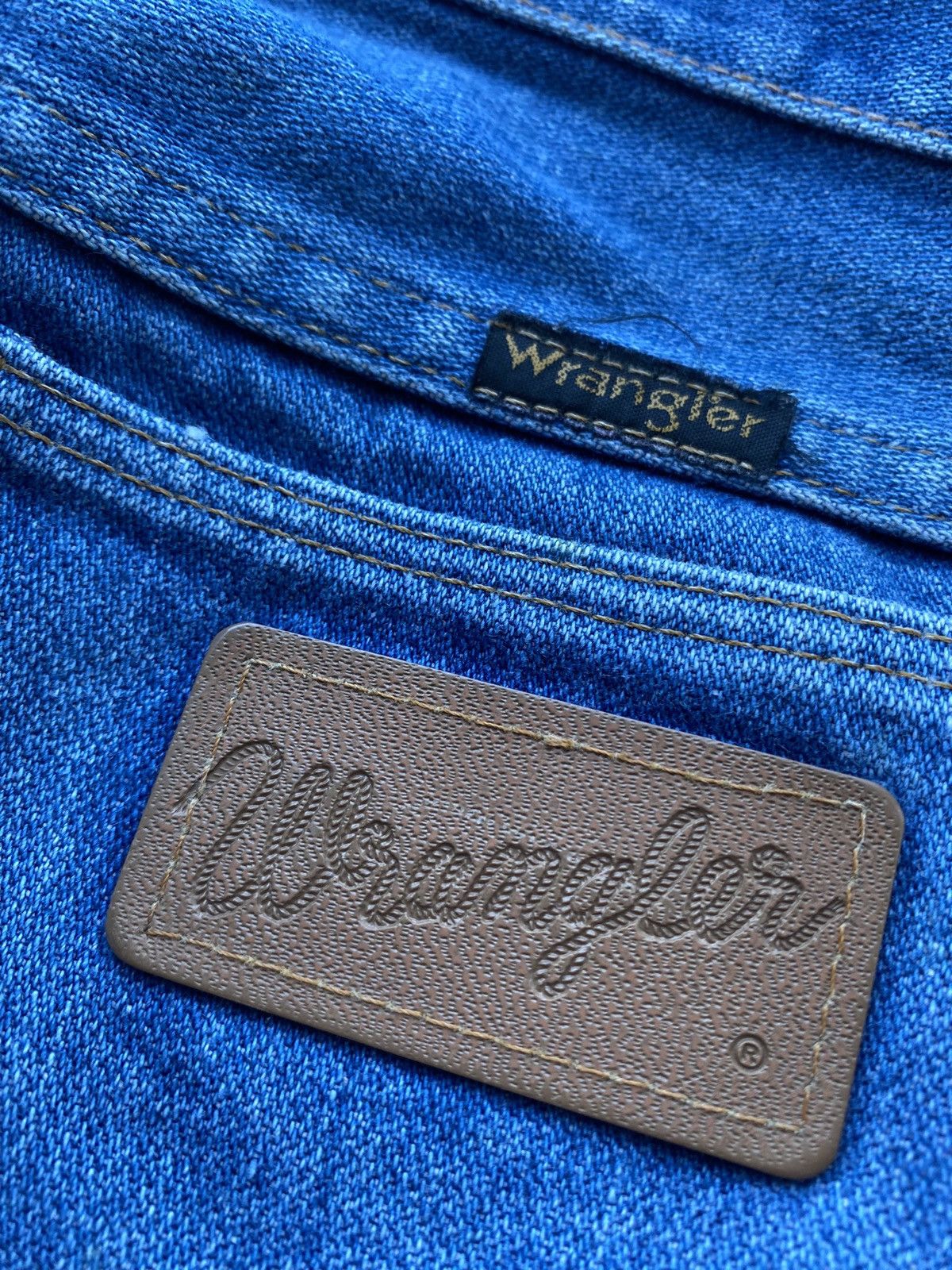 Wrangler 🔥Cowboy Western Vntg Wrangler Eclair Zip Jeans 31 rare Size US 31 - 15 Thumbnail