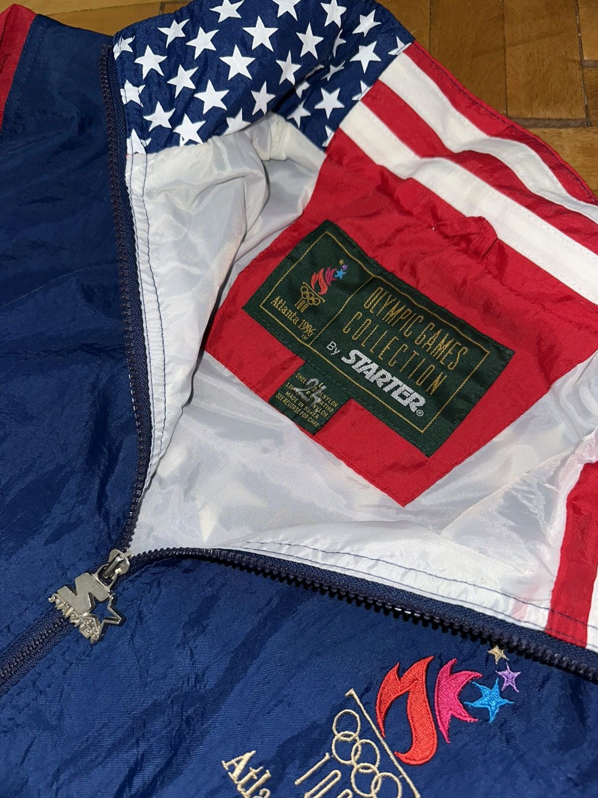 USA Olympics × Vintage Vintage Starter Atlanta USA Olympics 1996 baggy windbreaker Size US L / EU 52-54 / 3 - 4 Thumbnail