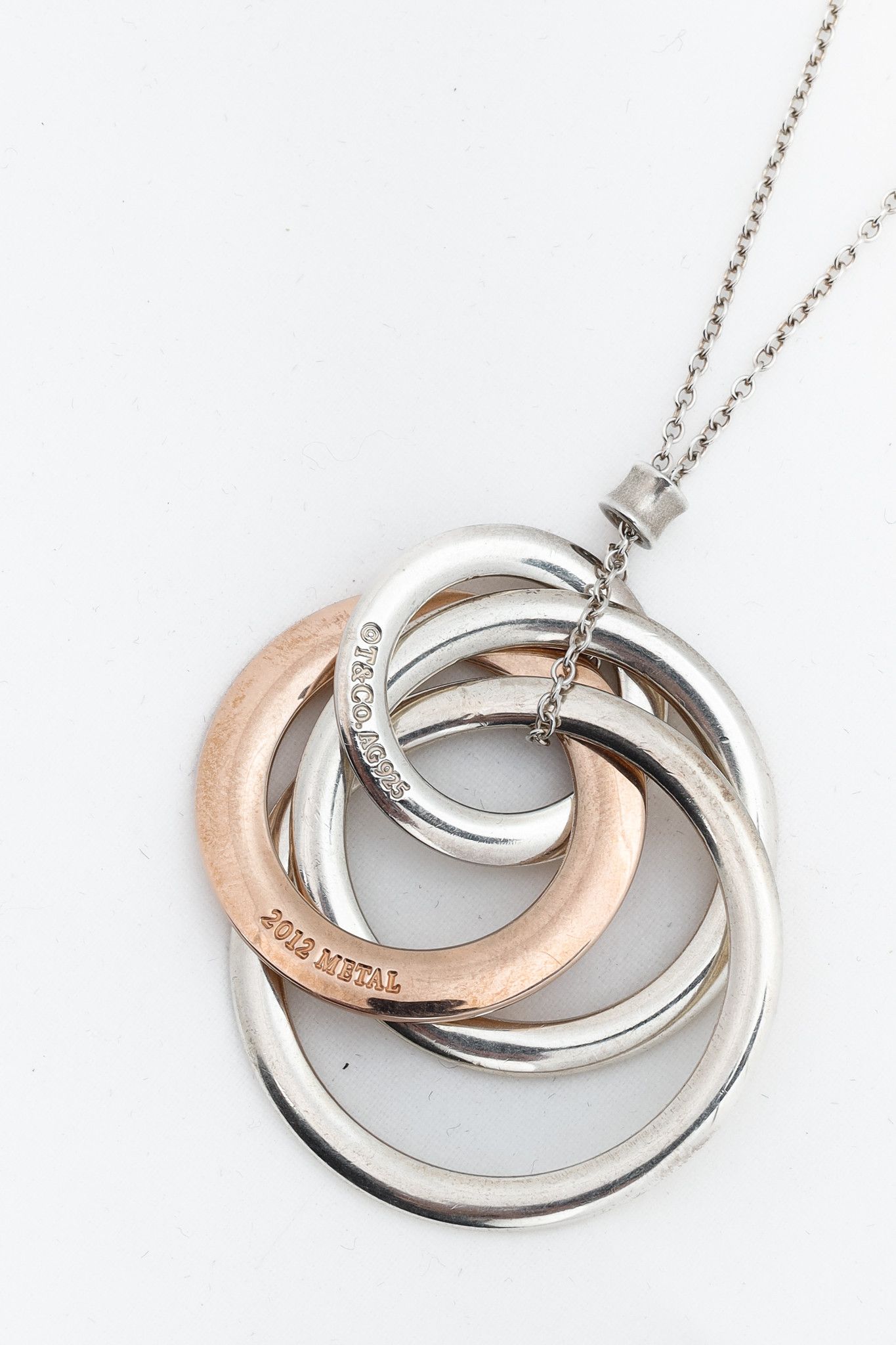 Tiffany & Co. Tiffany & Co. Interlocking Circles Silver & Rubedo Necklace Size ONE SIZE - 2 Thumbnail