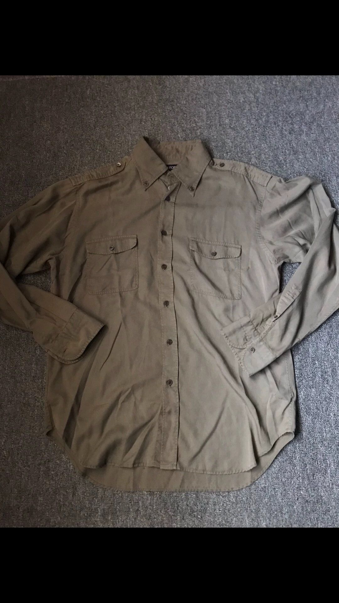 Tom Ford Tom Ford Military Lyocell Shirt 42 Size US XL / EU 56 / 4 - 3 Thumbnail