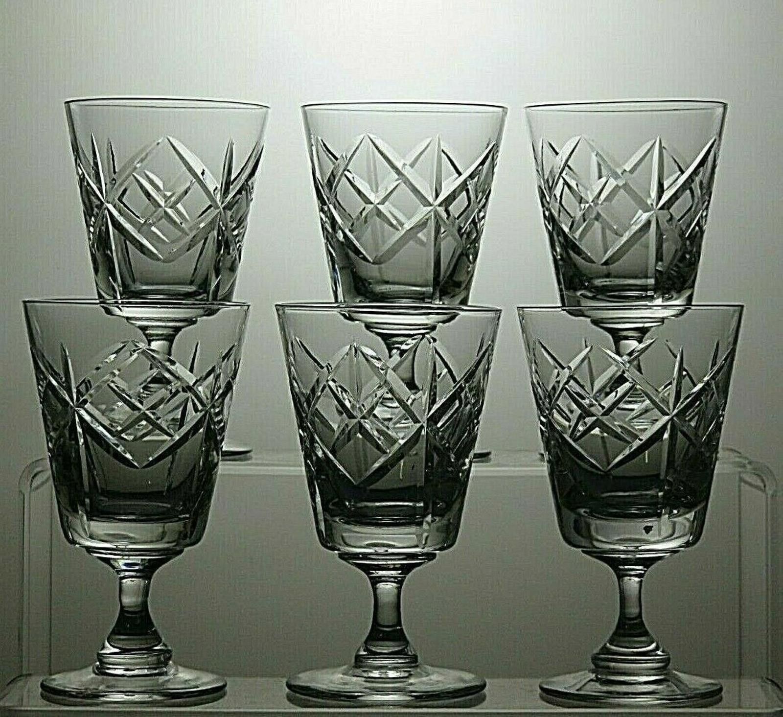 Tudor Tudor Crystal Walsingham Cut Set Of 6 Sherry Glasses 4 1/4" Size ONE SIZE - 4 Thumbnail