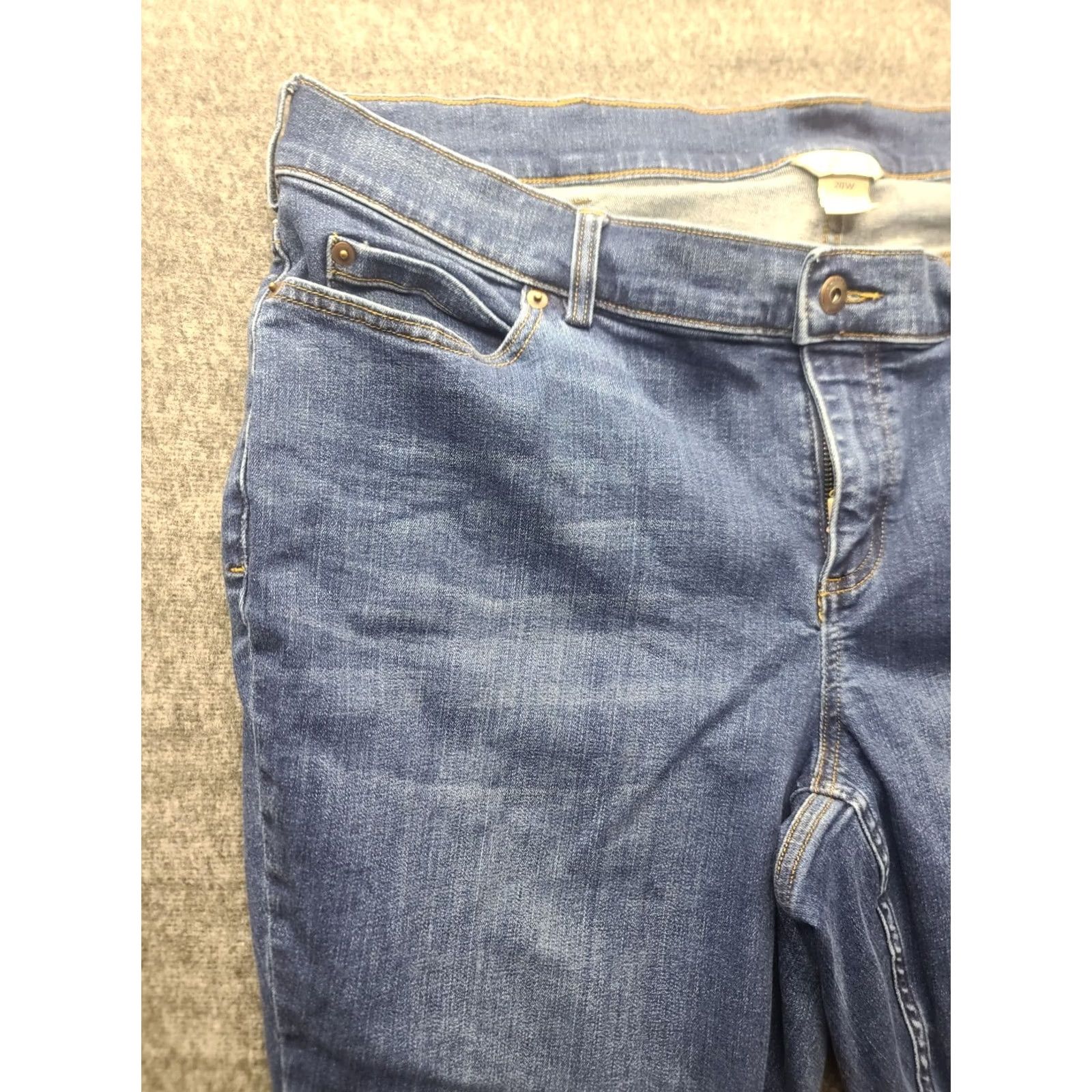 Denime Duluth Denim Jeans Womens 20W 38x28 Slim Stretch Ankle Cut Blue Denim utility? Size 42" / US 20 - 7 Thumbnail