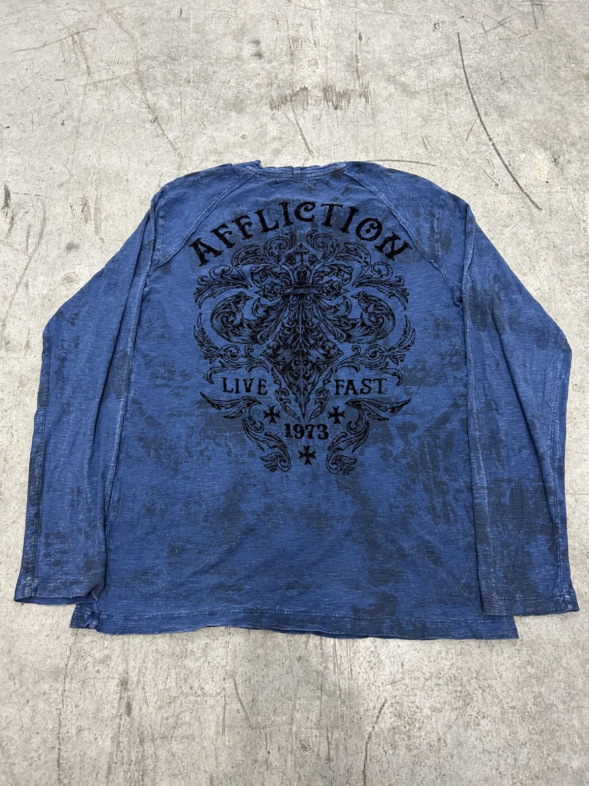 Affliction Affliction long sleeve blue Y2K Size US L / EU 52-54 / 3 - 1 Thumbnail