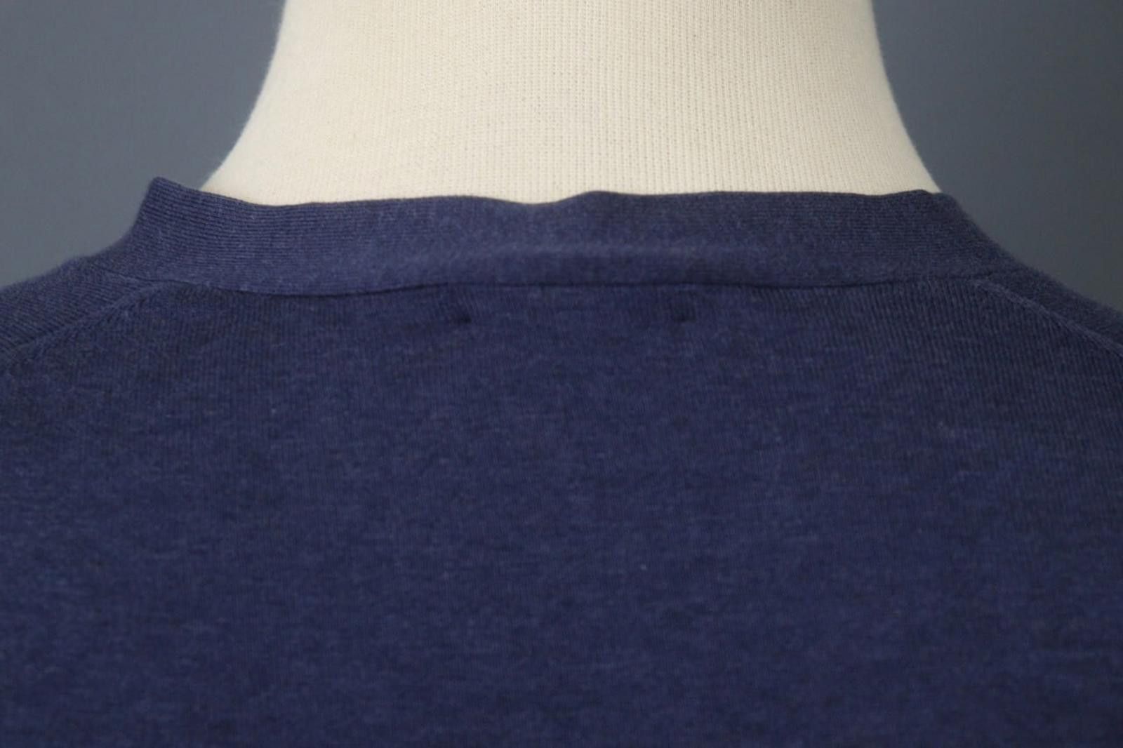 Suitsupply SUITSUPPLY Navy Cotton V-Neck Button Front Cardigan Size L Size L / US 10 / IT 46 - 10 Thumbnail
