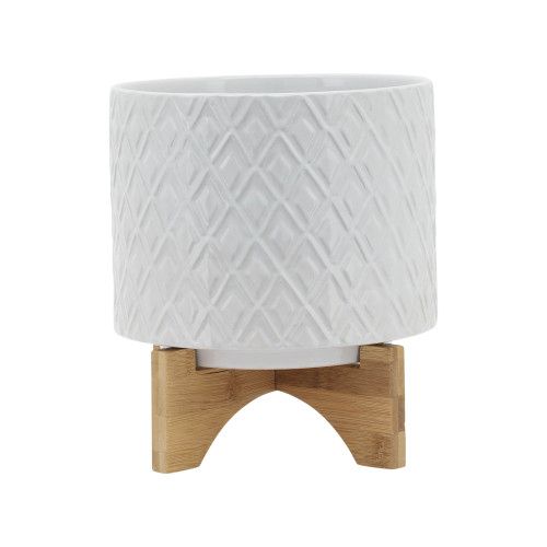 Designer × Homemade 8" DIAMOND PLANTER W/ STAND, WHITE Size US L / EU 52-54 / 3 - 2 Thumbnail