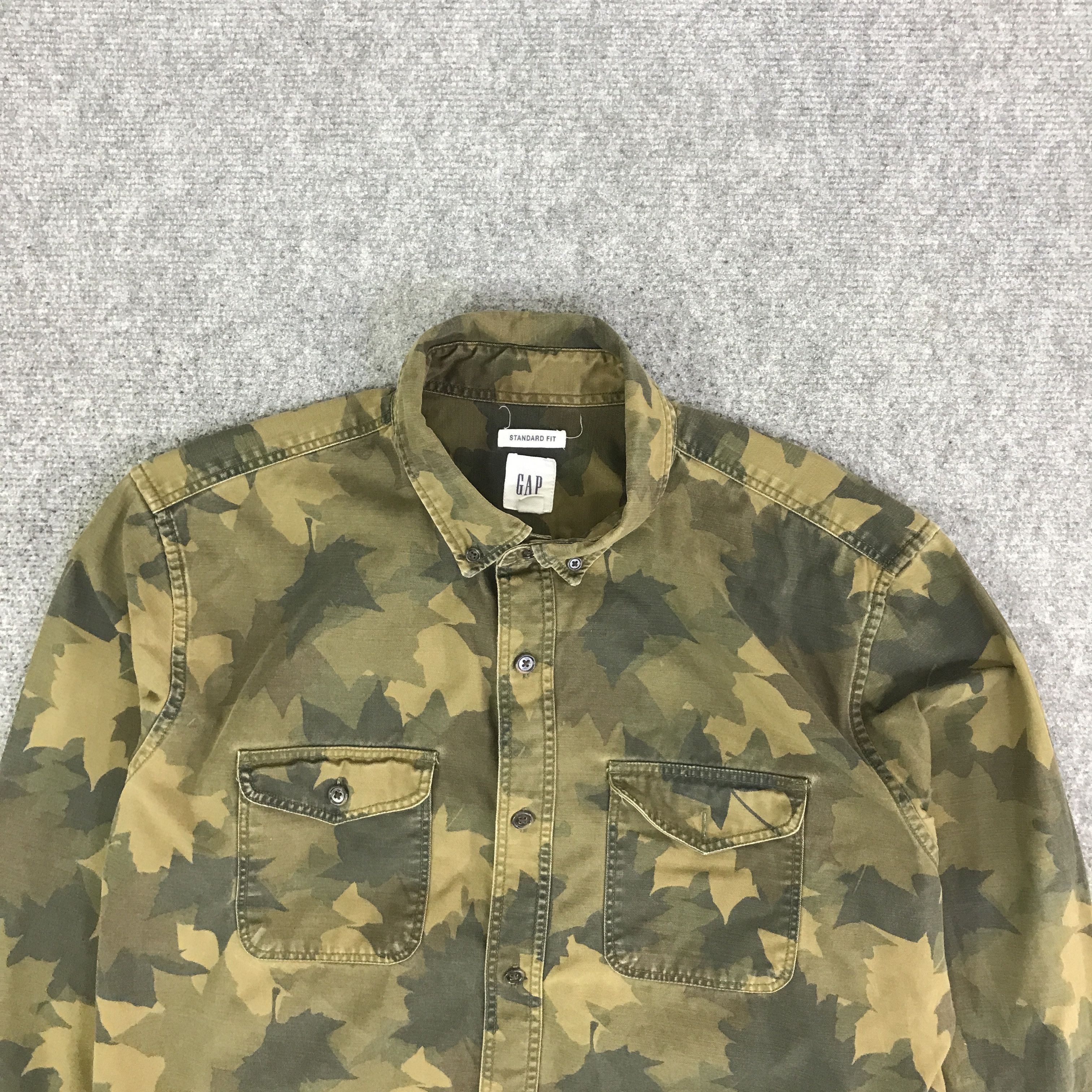 Gap GAP CAMO ARMY BUTTON UP SHIRT K116B13 Size US L / EU 52-54 / 3 - 2 Thumbnail