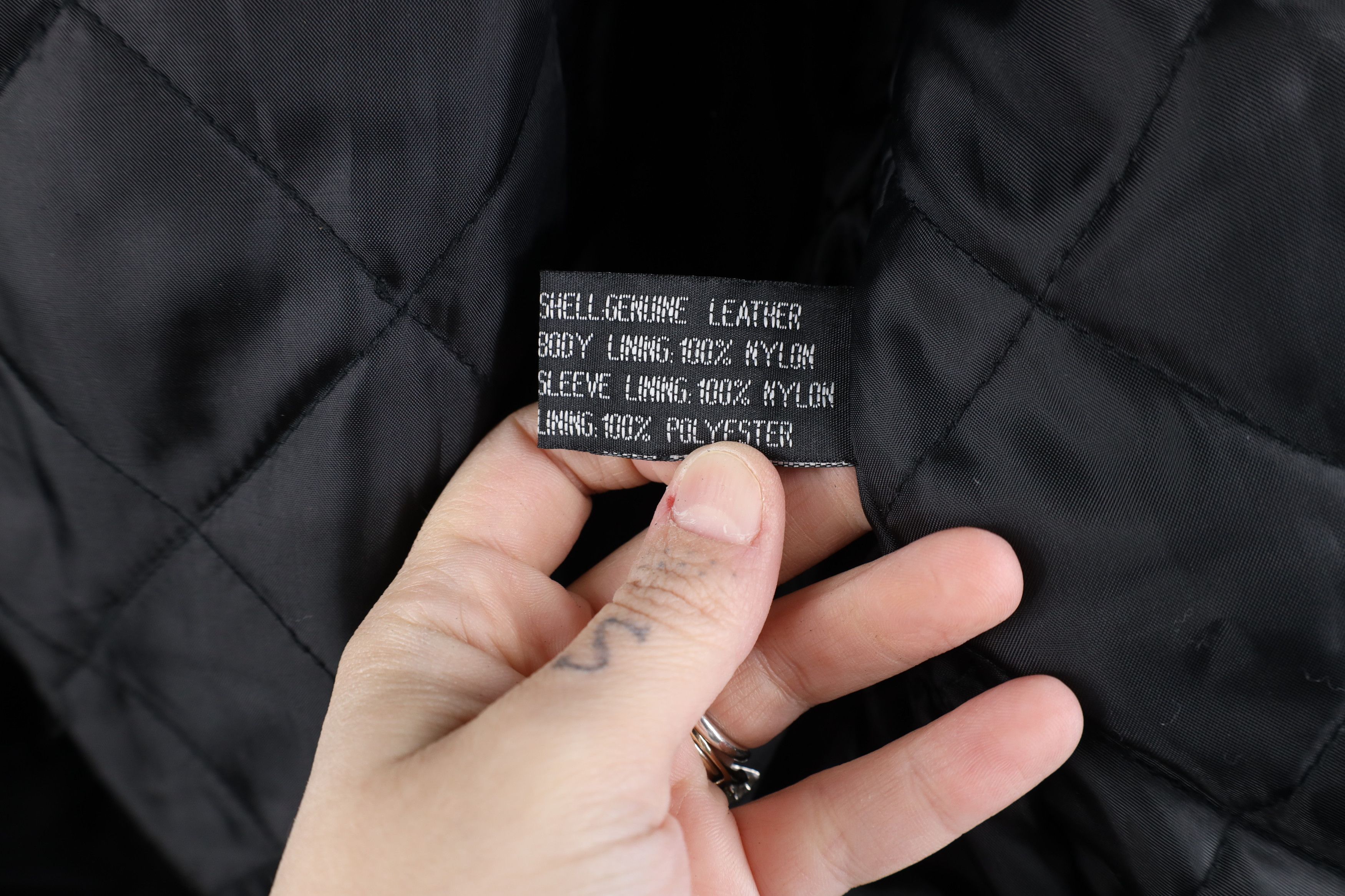 Vintage Vintage 90s Streetwear Lined Leather Motorcycle Jacket Size US L / EU 52-54 / 3 - 12 Thumbnail