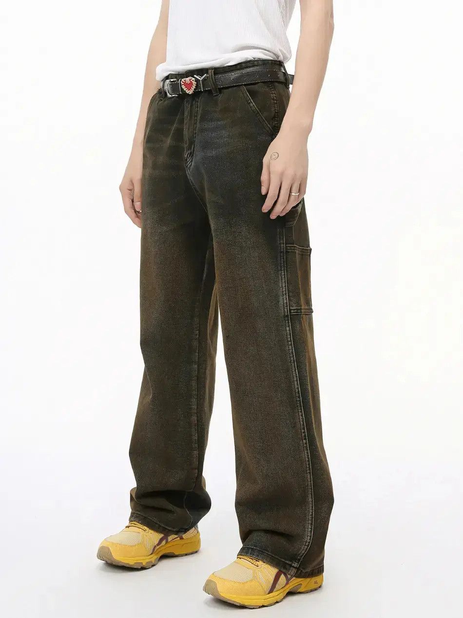 Japanese Brand Retro loose straight leg casual jeans Size US 32 / EU 48 - 3 Thumbnail
