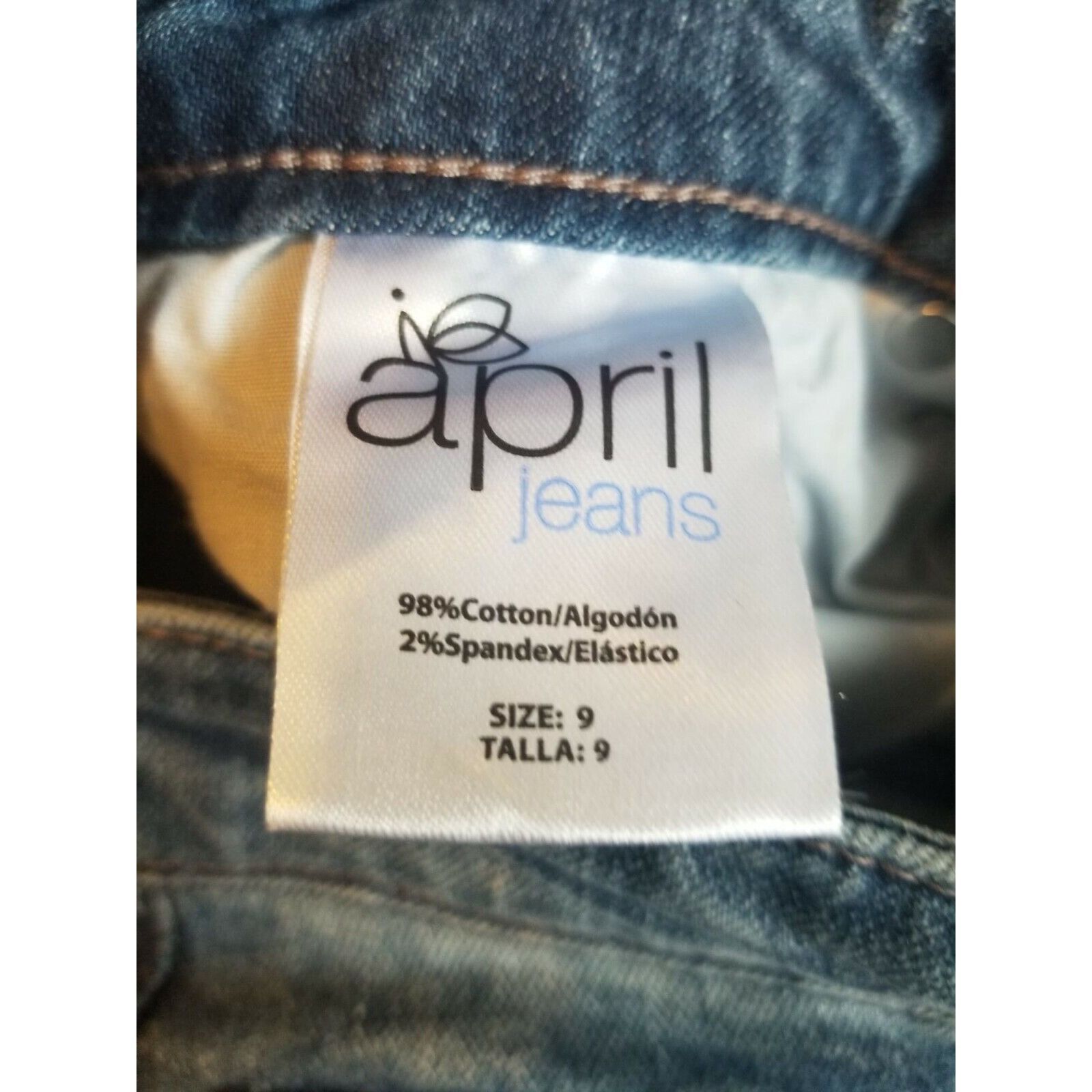 Other ⭐April Jeans Womens Size 9 Mid Rise Skinny Distressed Patche Size 28" / US 6 / IT 42 - 4 Thumbnail