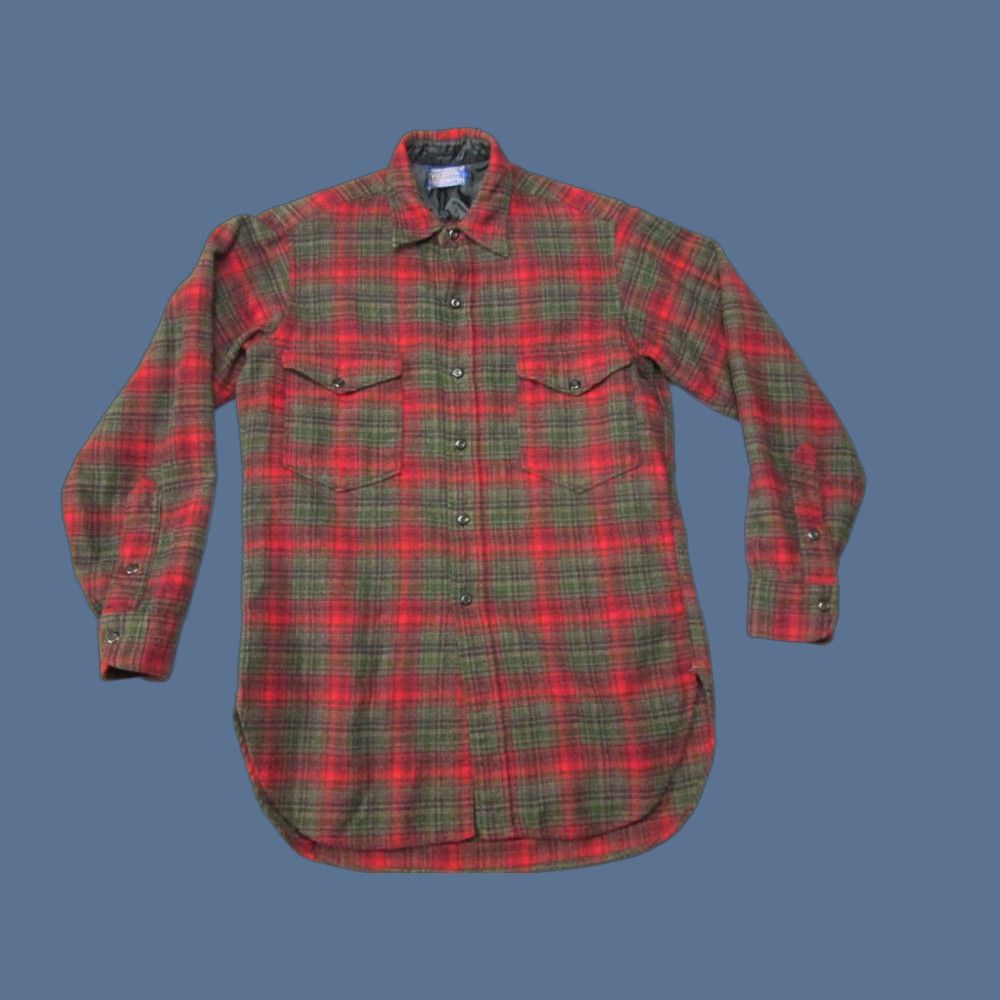 Pendleton Vintage Pendleton Shirt Mens Medium Red Plaid Virgin Wool Flannel Pockets Button Up Size US M / EU 48-50 / 2 - 1 Thumbnail