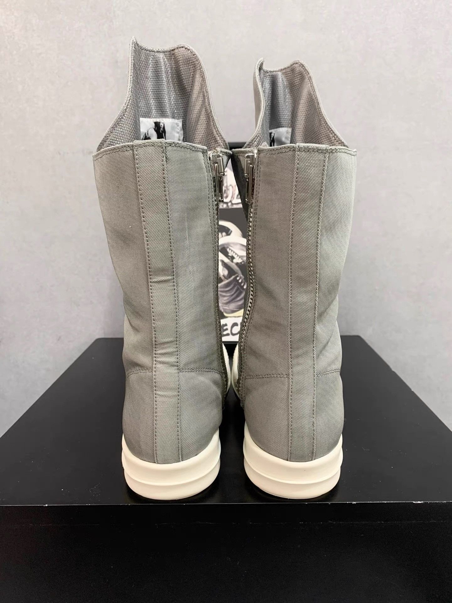 Rick Owens Rick Owens 16FW Olive Green Extended Tongue High Tops K34 Size US 6 / IT 36 - 7 Thumbnail